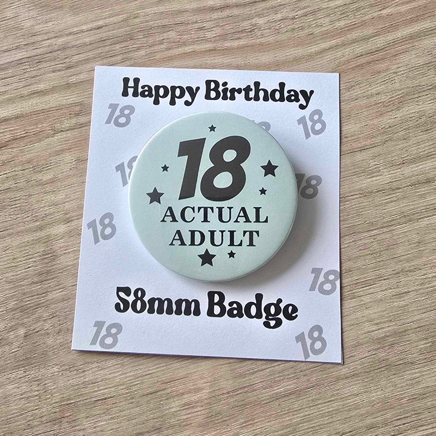 18 ACTUAL ADULT - MAGNET/BADGE/KEYRING