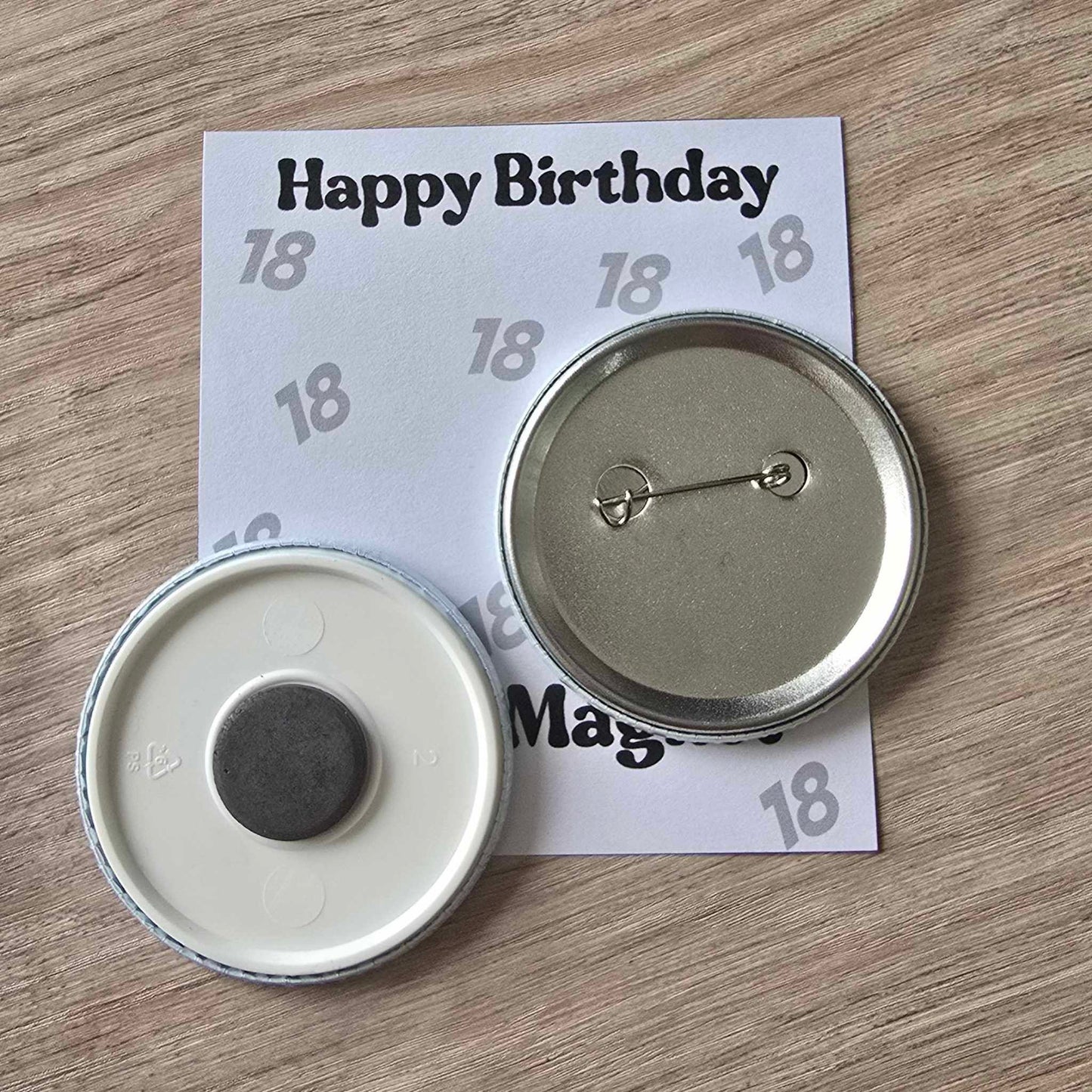 18 ACTUAL ADULT - MAGNET/BADGE/KEYRING