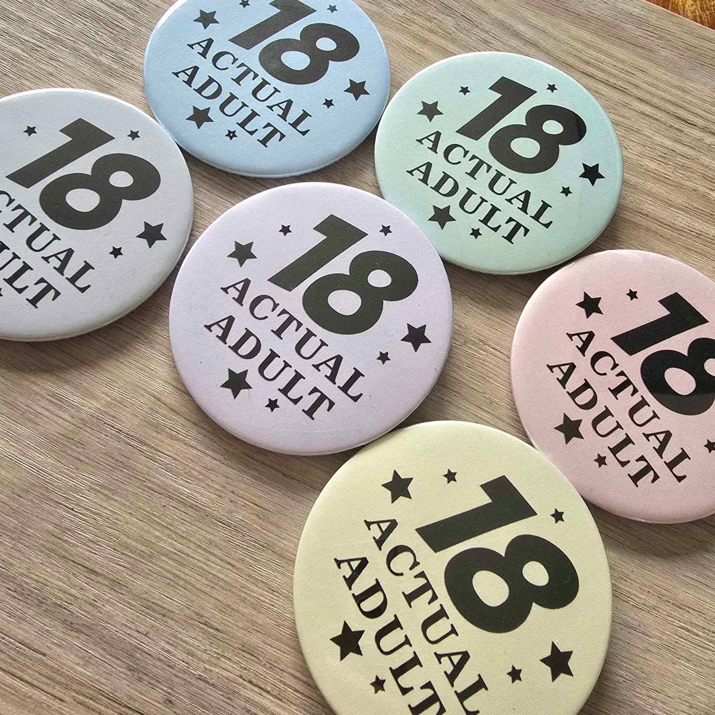 18 ACTUAL ADULT - MAGNET/BADGE/KEYRING