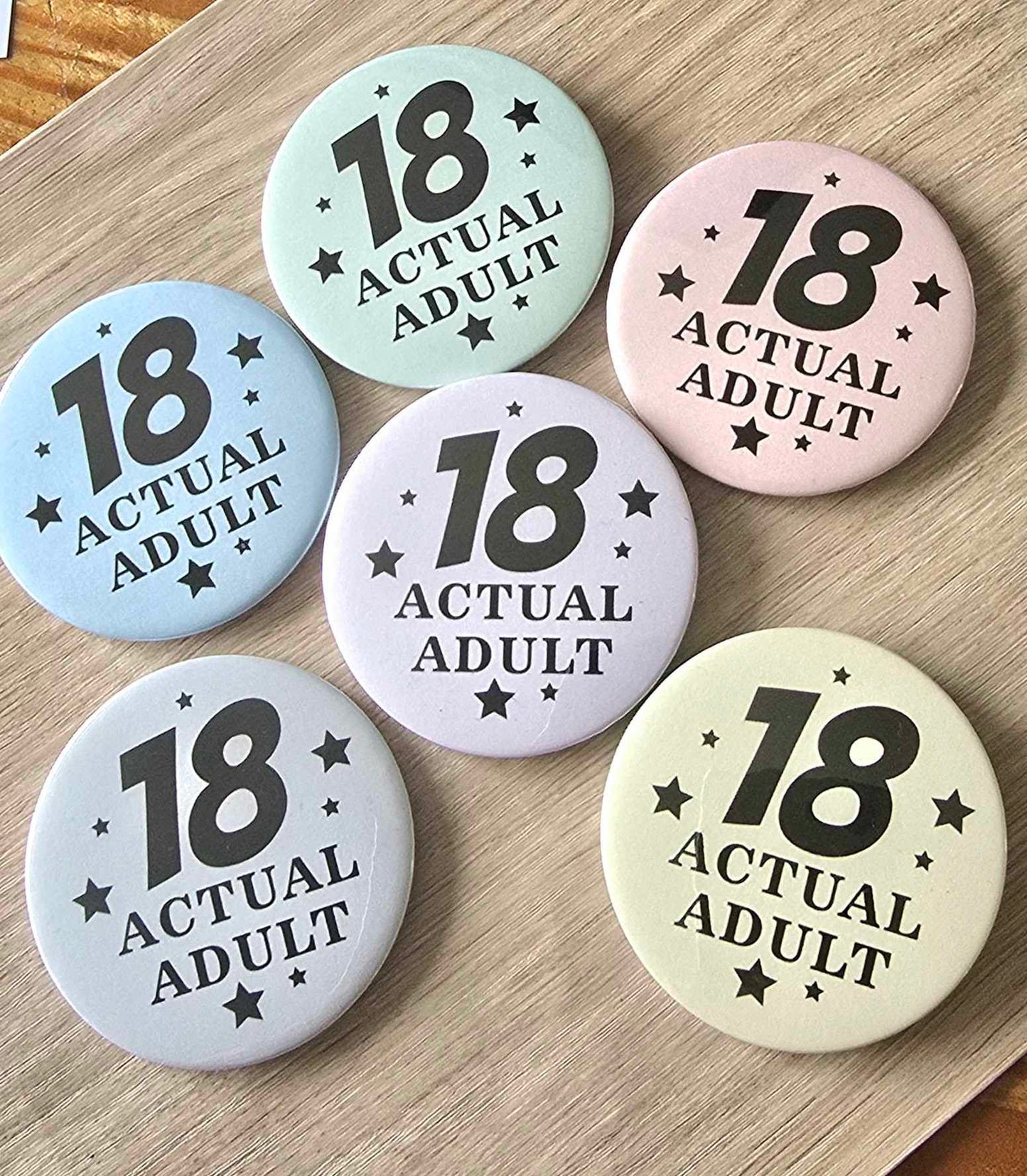 18 ACTUAL ADULT - MAGNET/BADGE/KEYRING