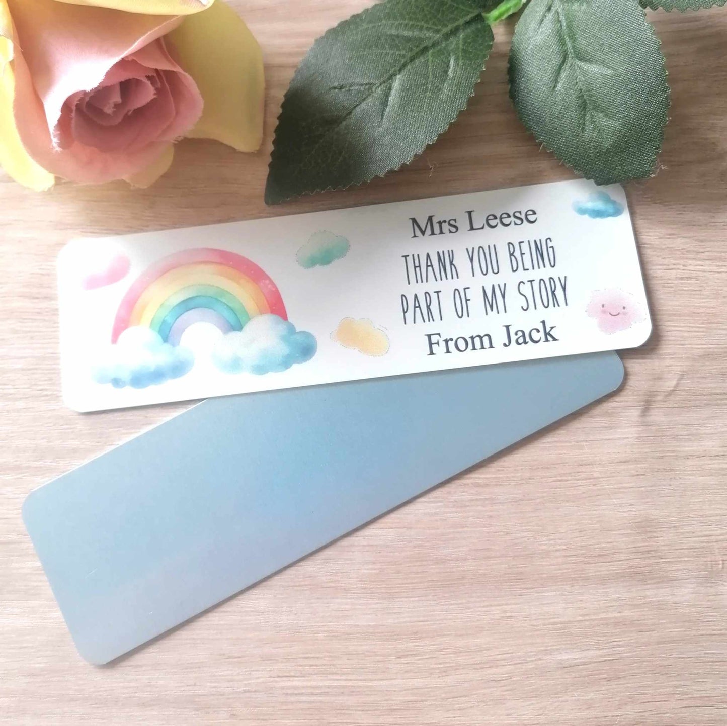 Teacher bookmark - PART OF MY STORY (RAINBOW) - personalised