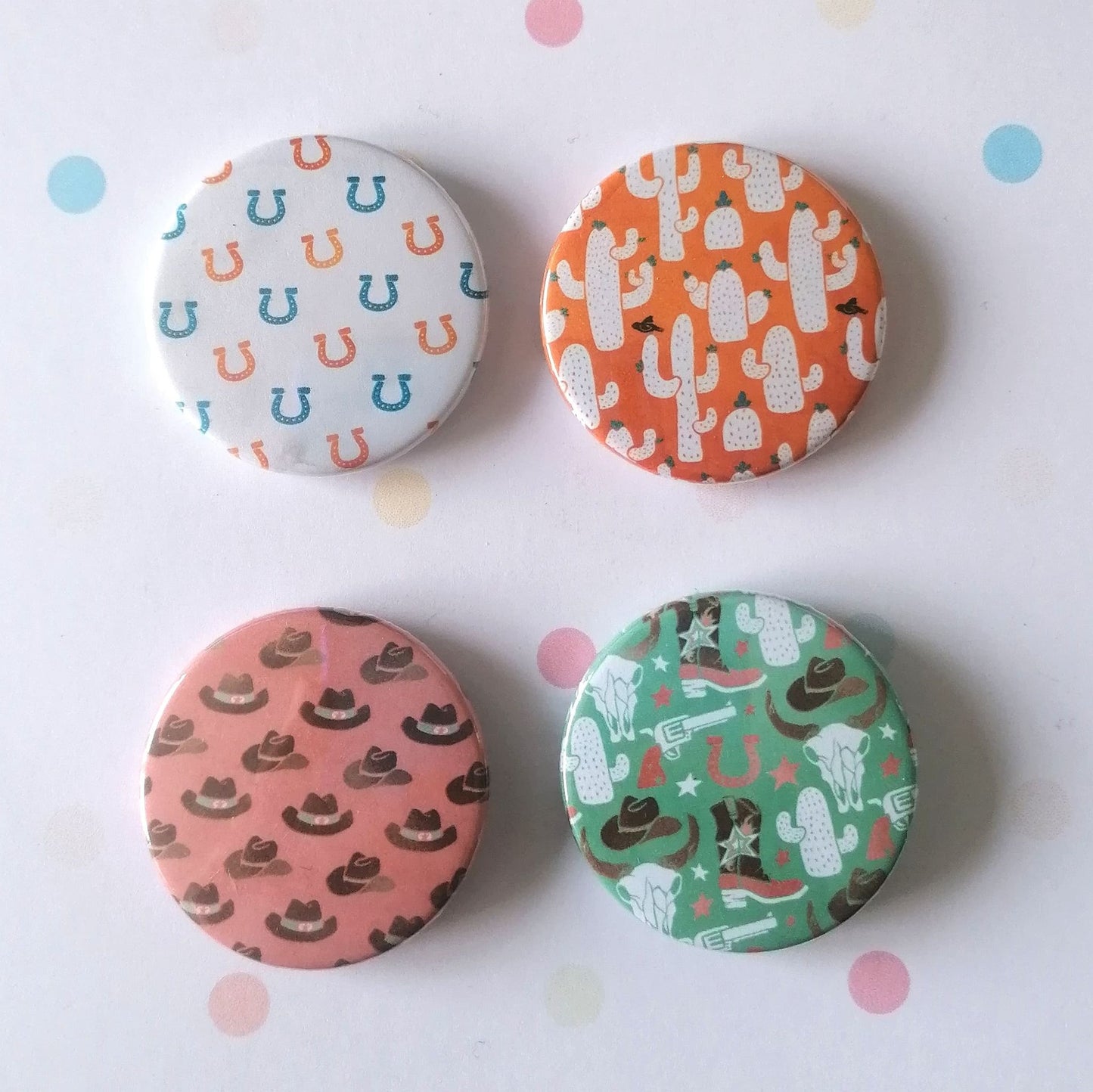 COUNTRY/COWGIRL/BOY THEME MAGNET/BADGE/KEYRING