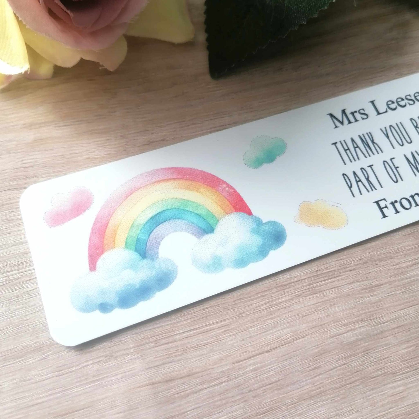 Teacher bookmark - PART OF MY STORY (RAINBOW) - personalised
