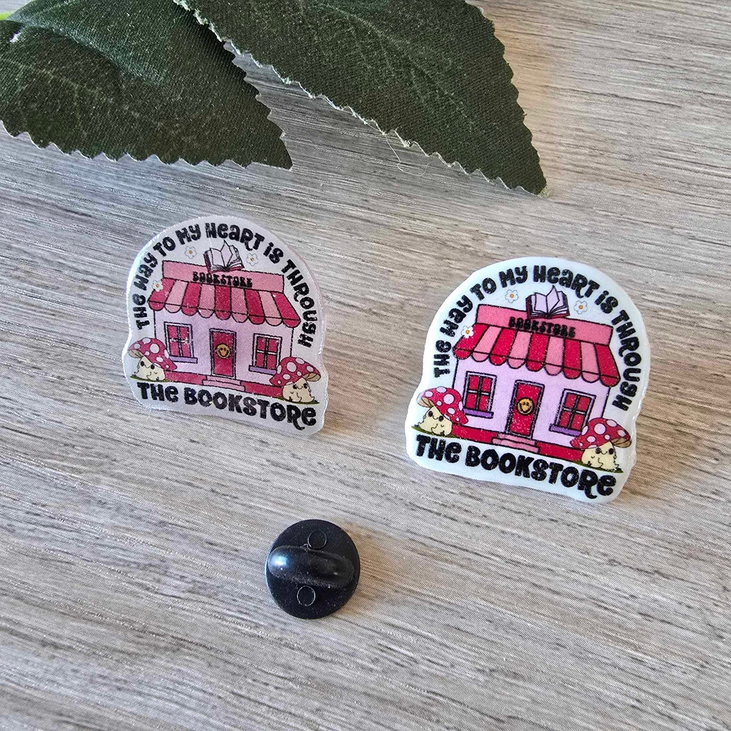 Bookish bookstore pin