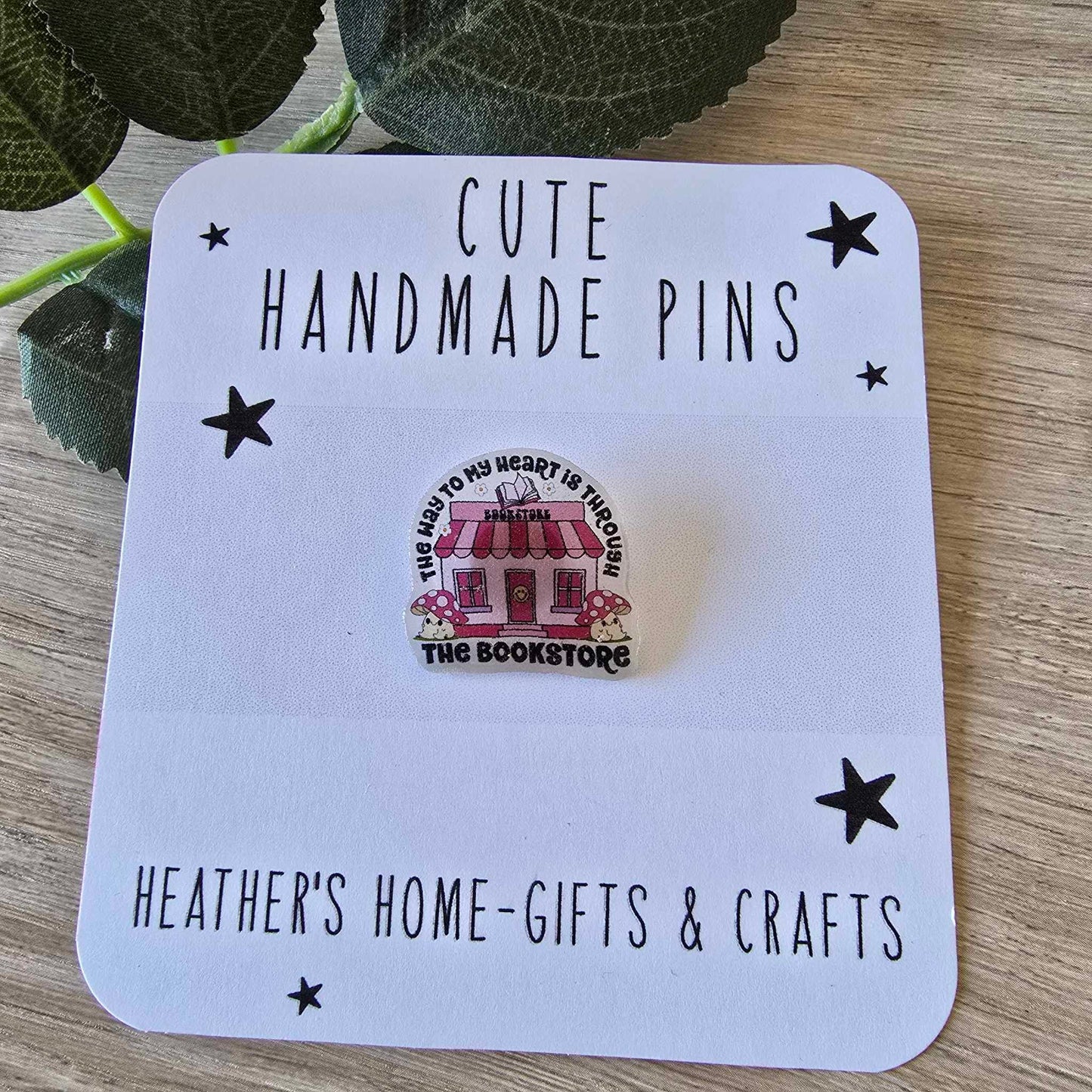 Bookish bookstore pin