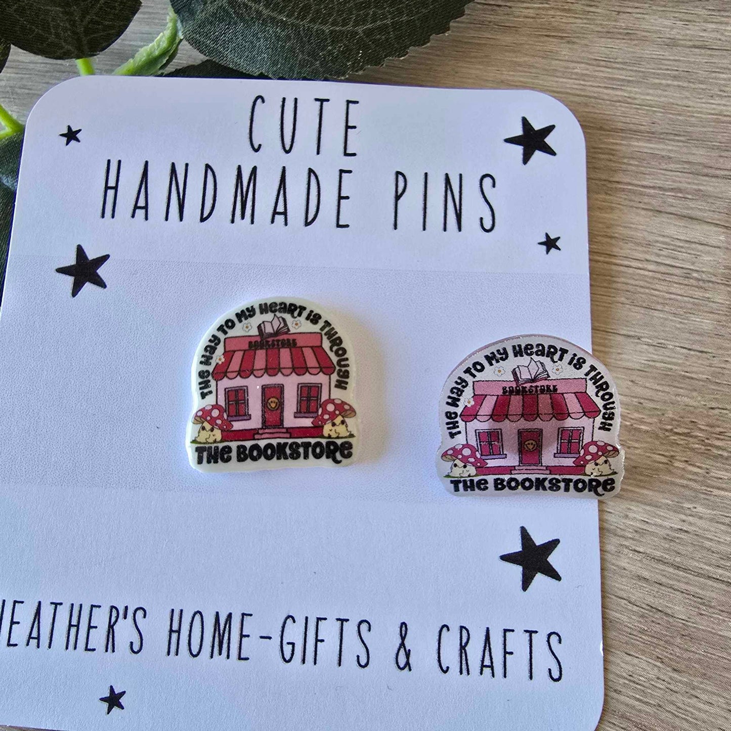 Bookish bookstore pin