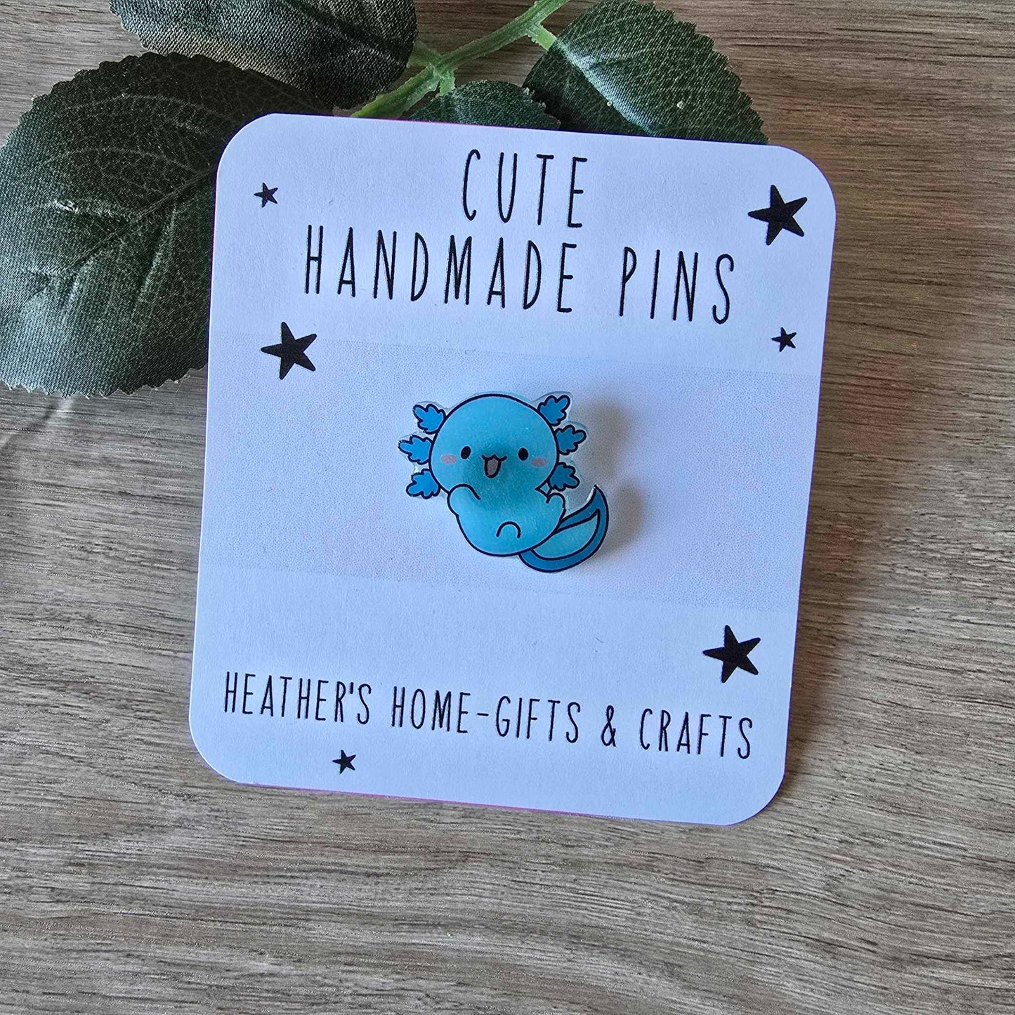 Axolotl pin - blue