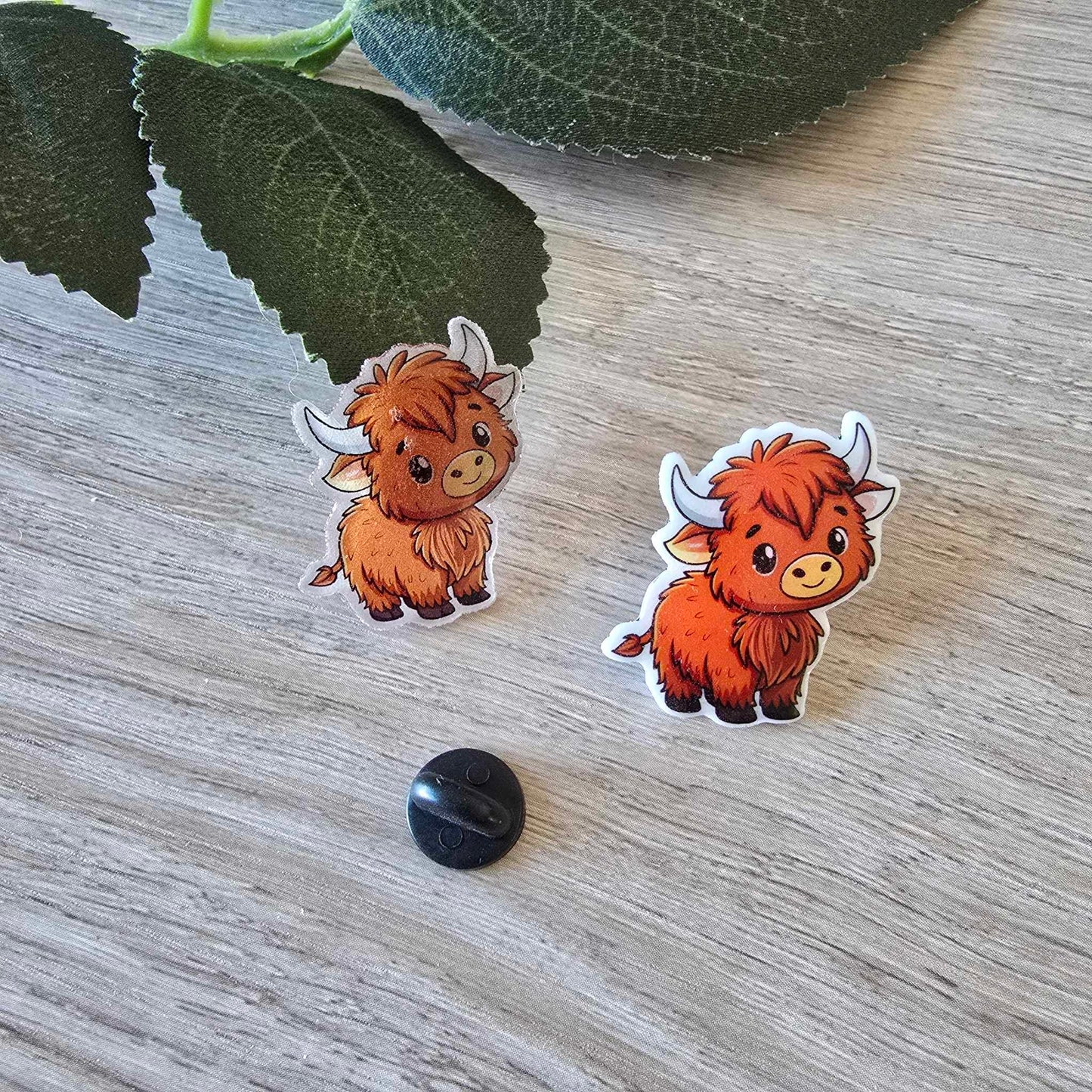 Highland cow pin