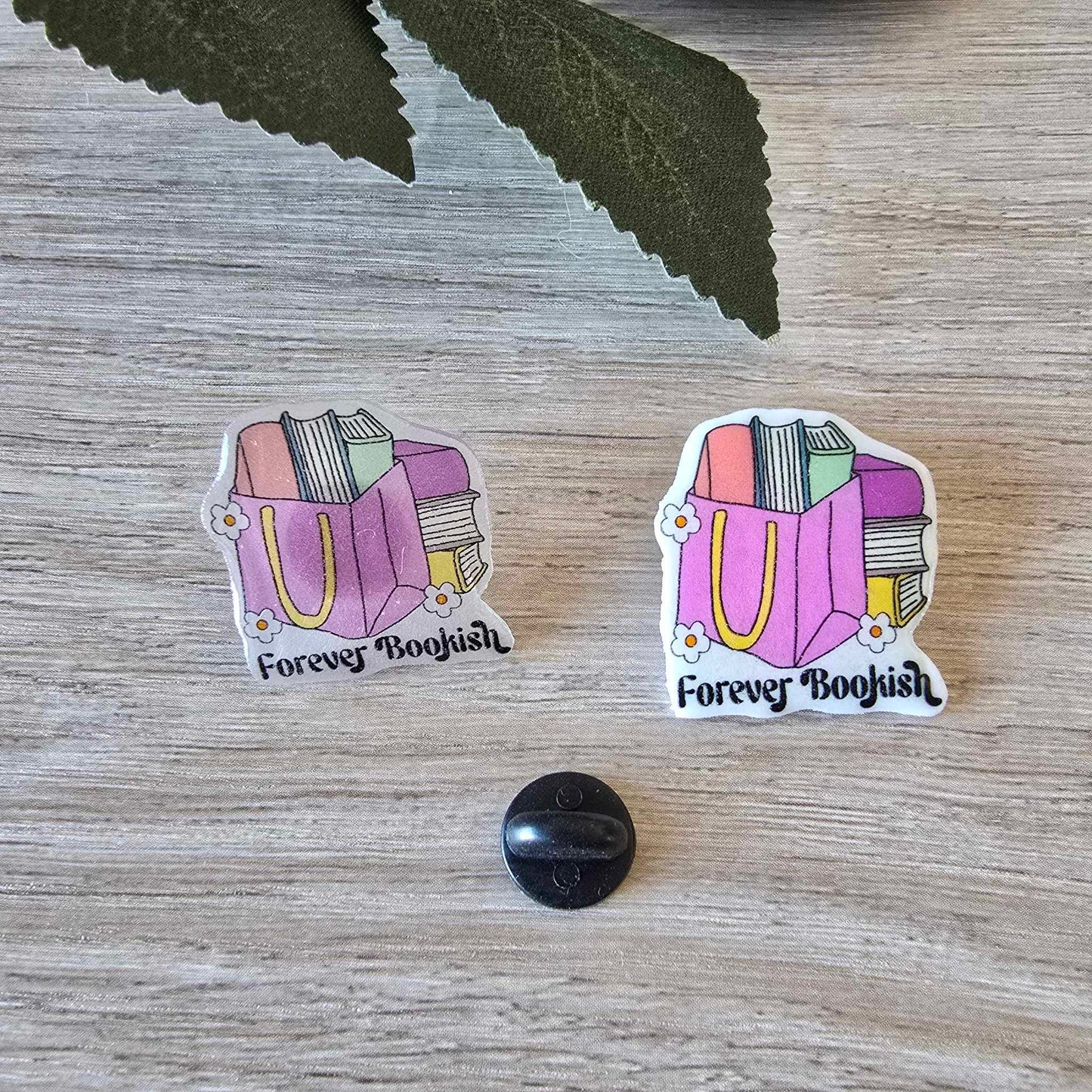 Forever bookish pin