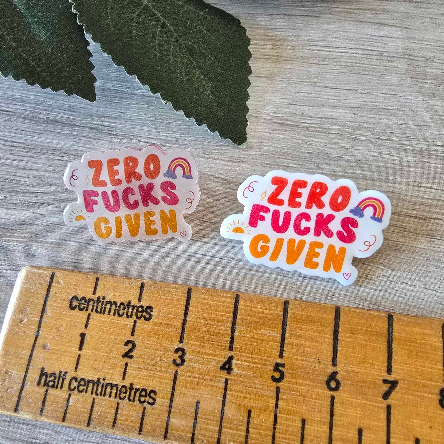 Zero f&*ks given pin