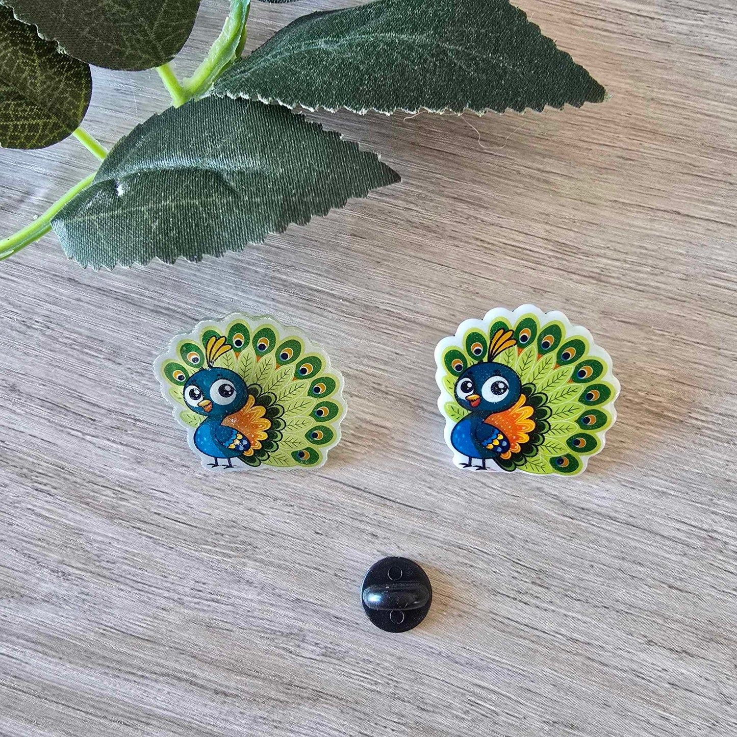 Peacock pin