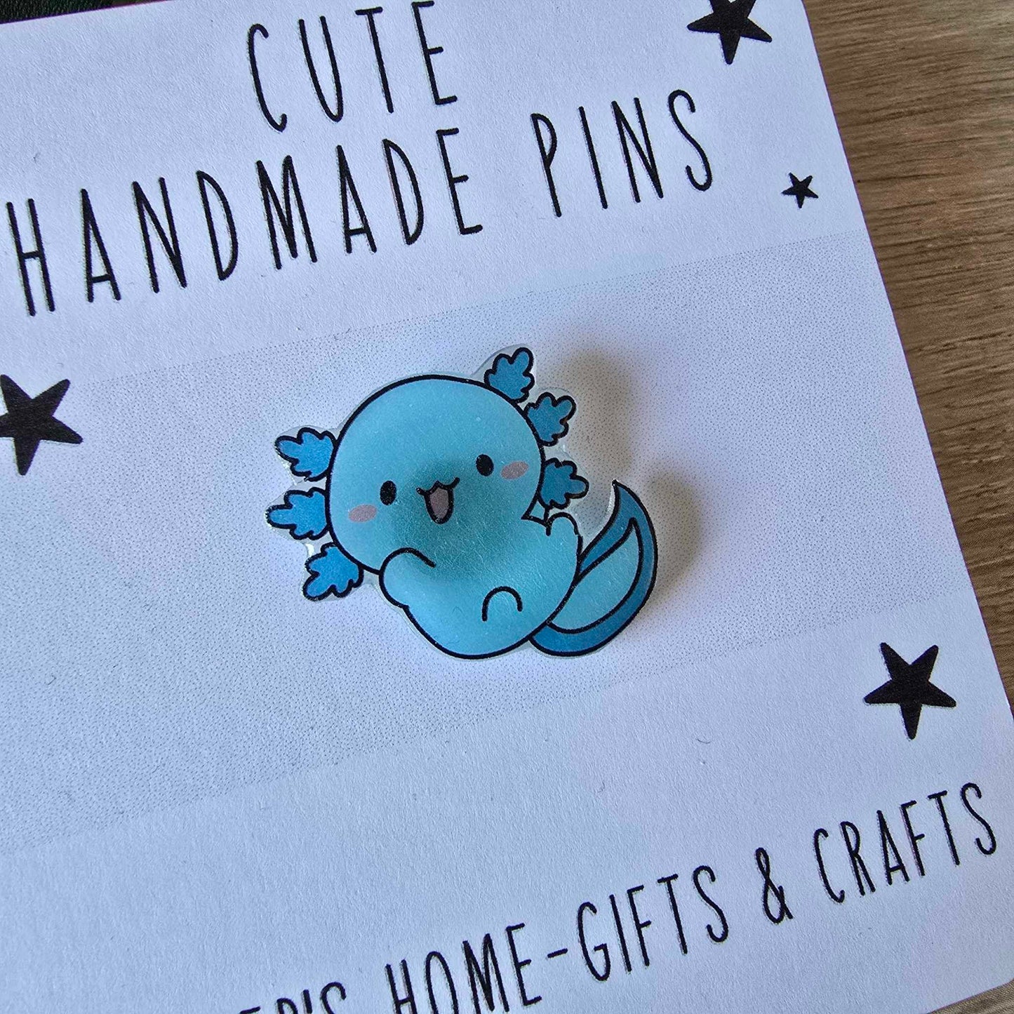 Axolotl pin - blue