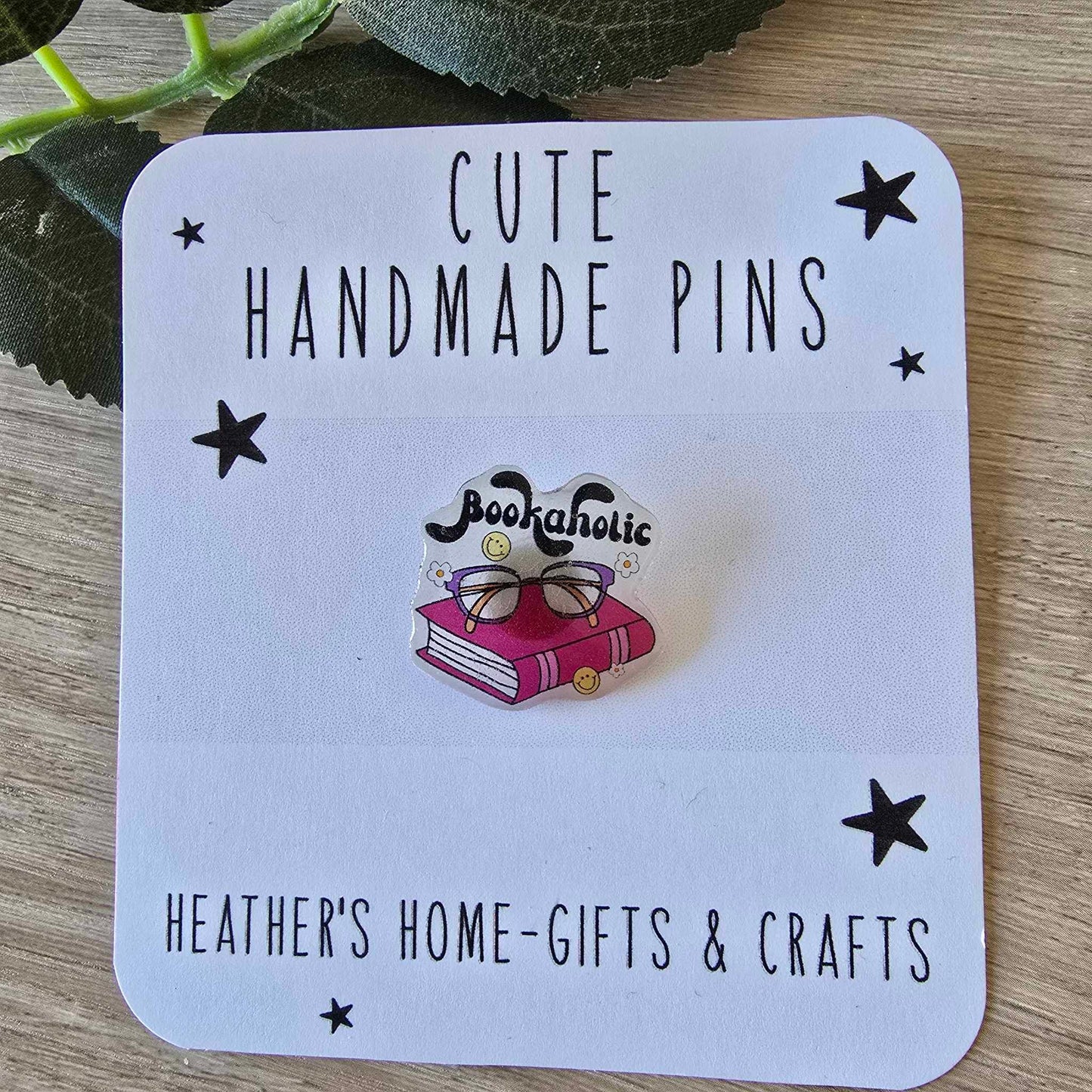 Bookaholic pin