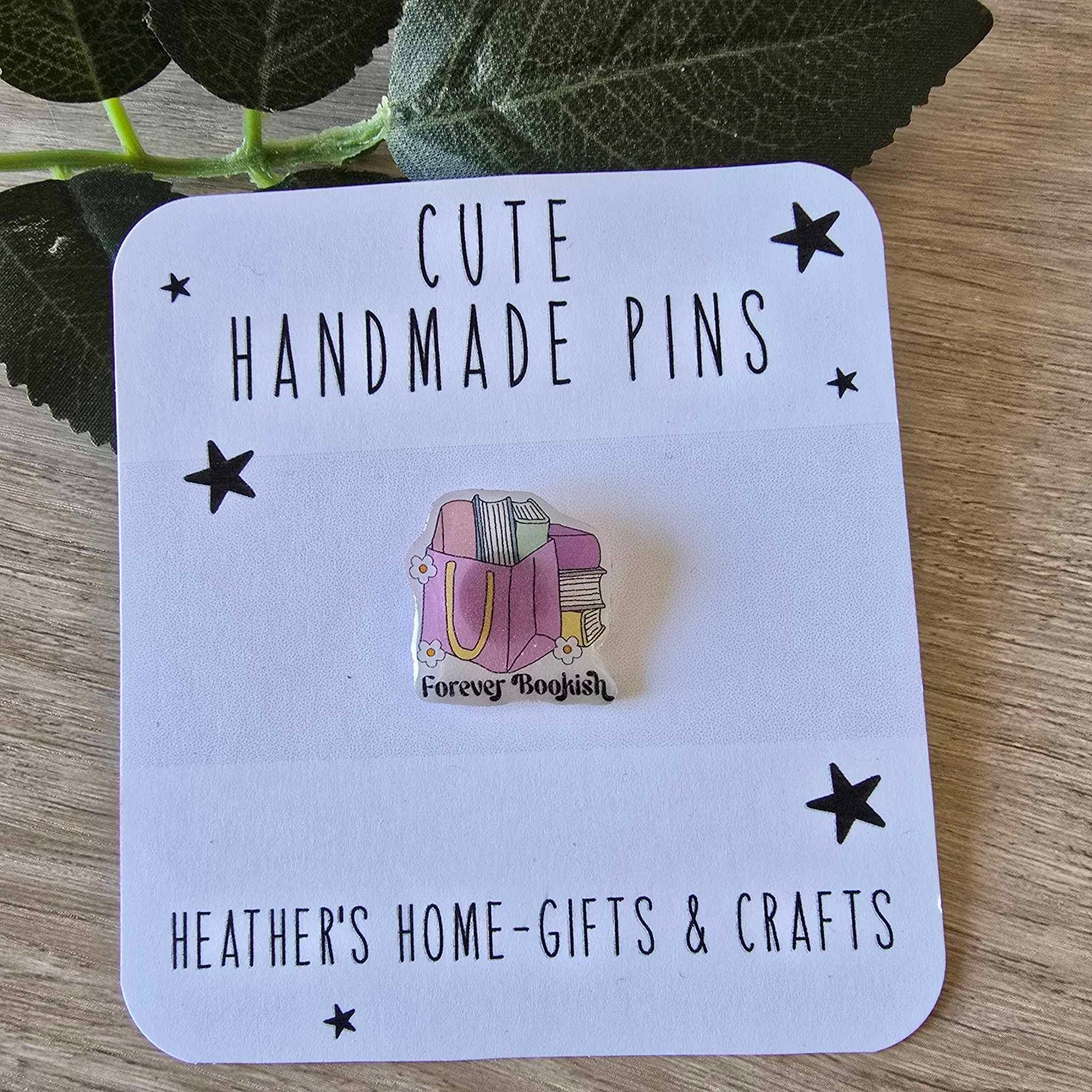 Forever bookish pin
