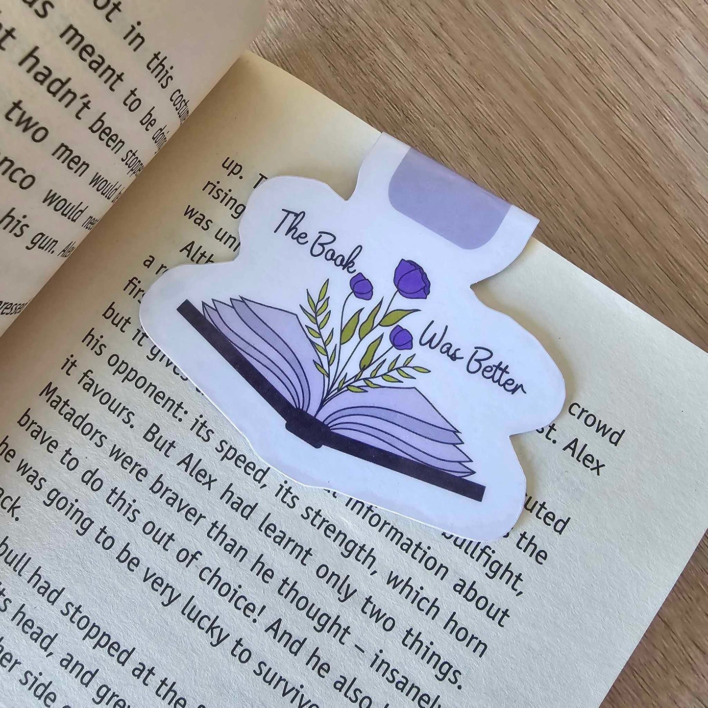 MAGNETIC BOOKMARK - FLORAL BOOK