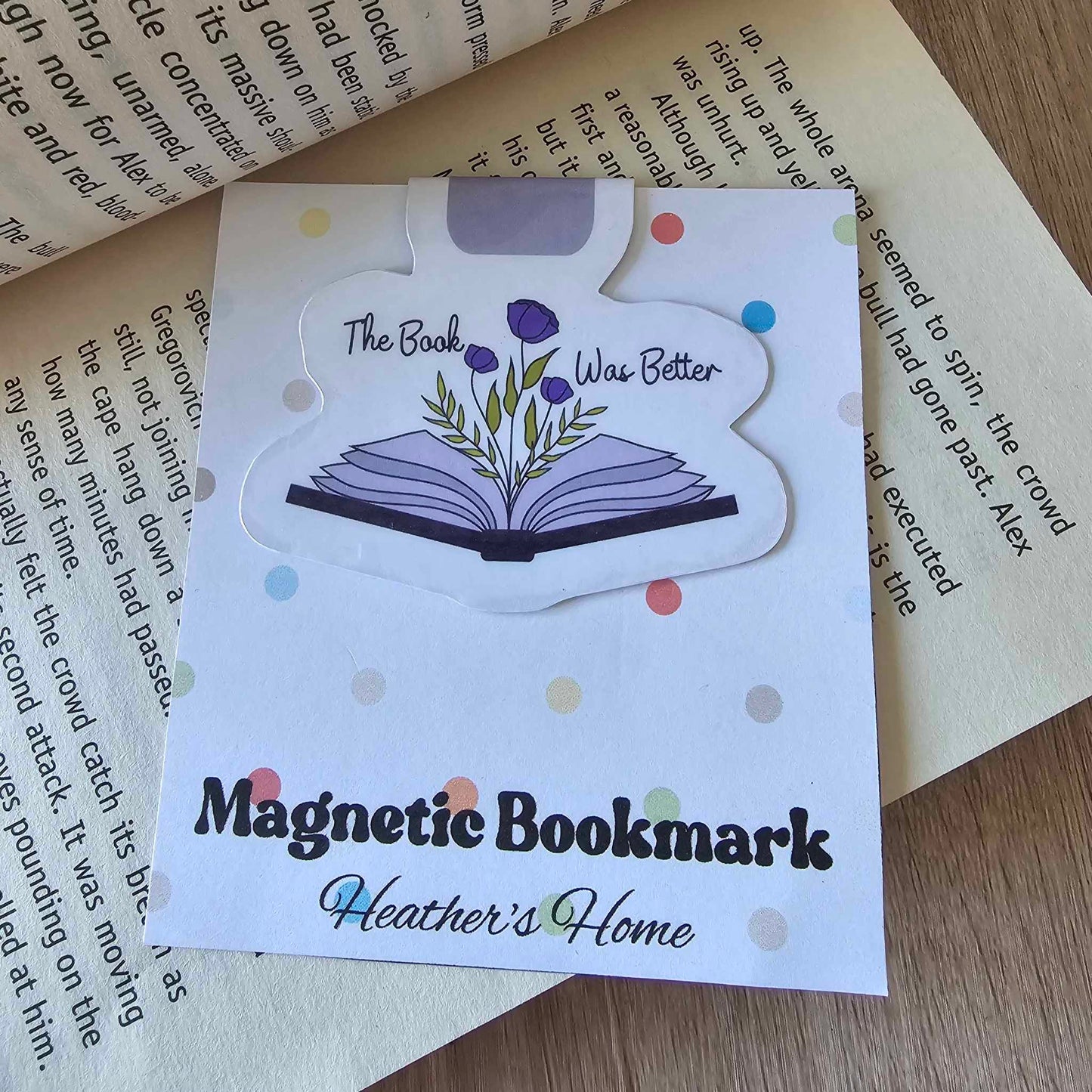 MAGNETIC BOOKMARK - FLORAL BOOK
