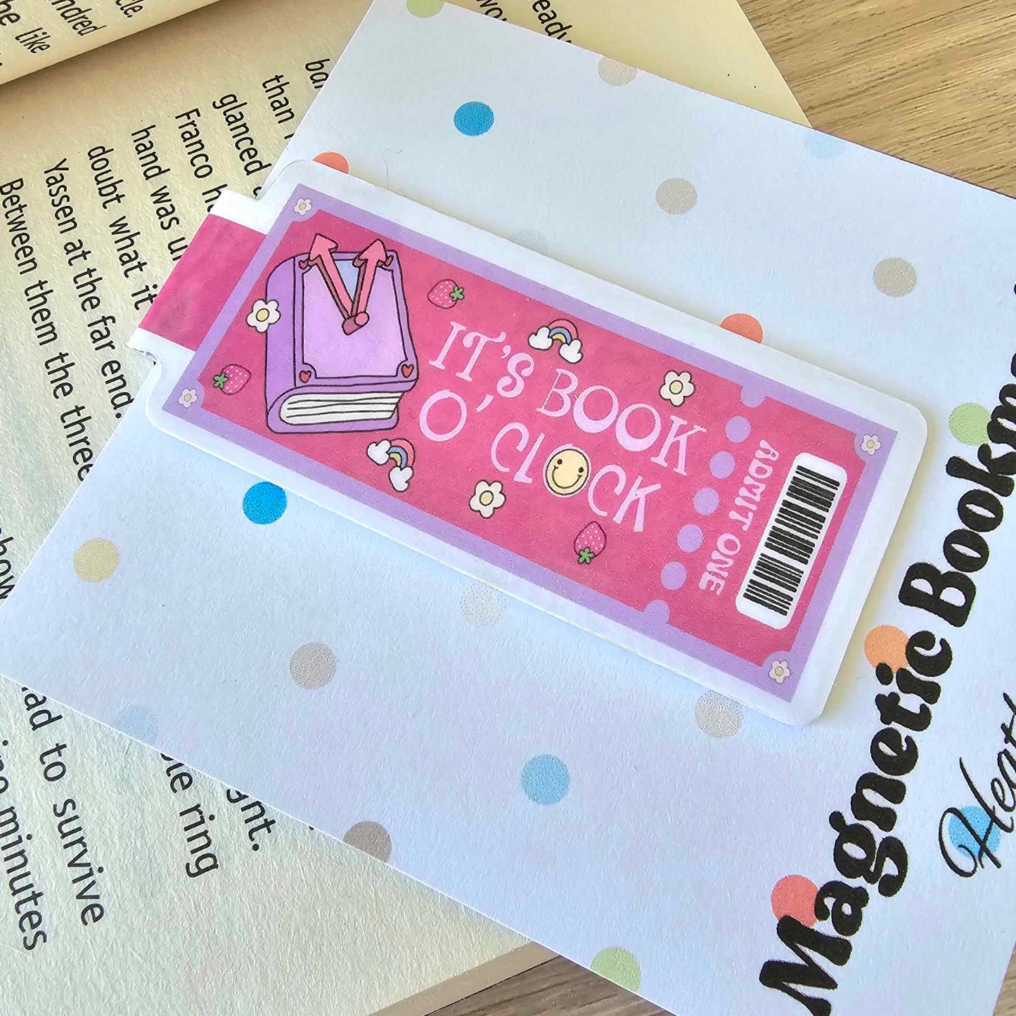MAGNETIC BOOKMARK - IT'S BOOK O CLOCK