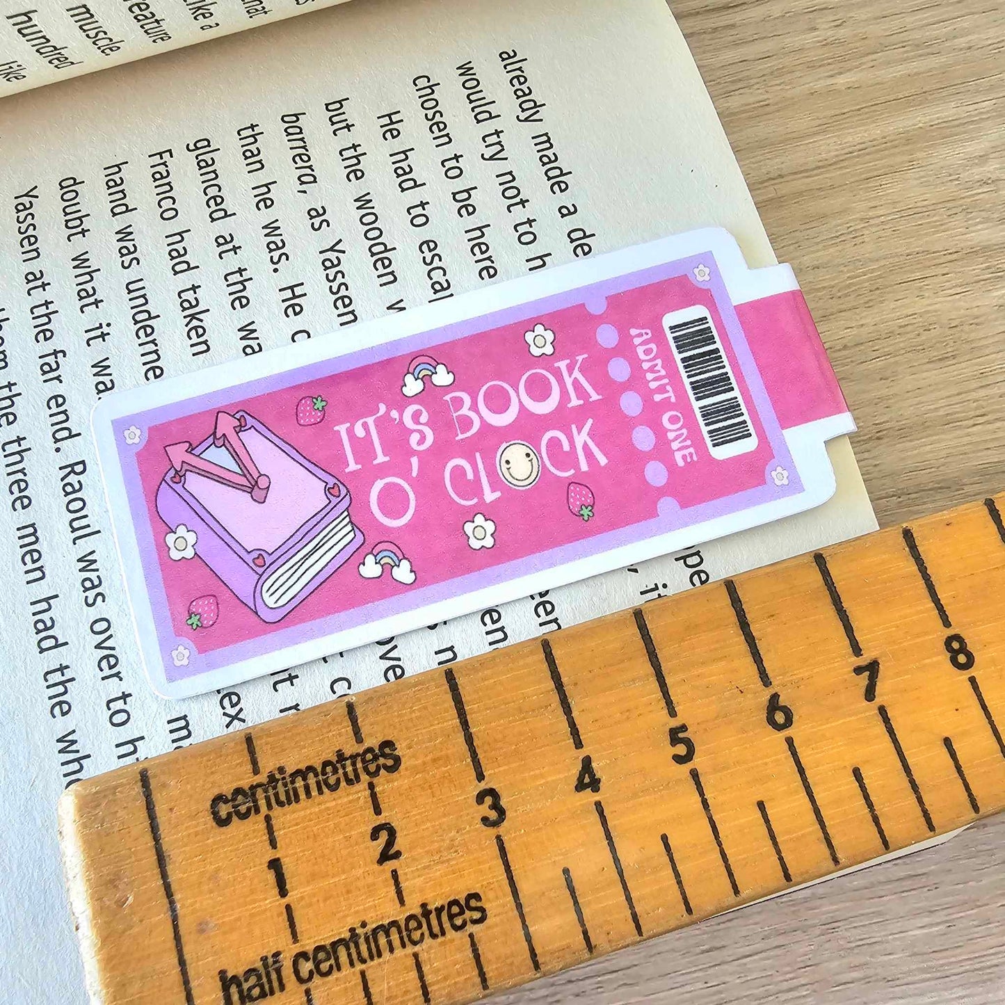 MAGNETIC BOOKMARK - IT'S BOOK O CLOCK