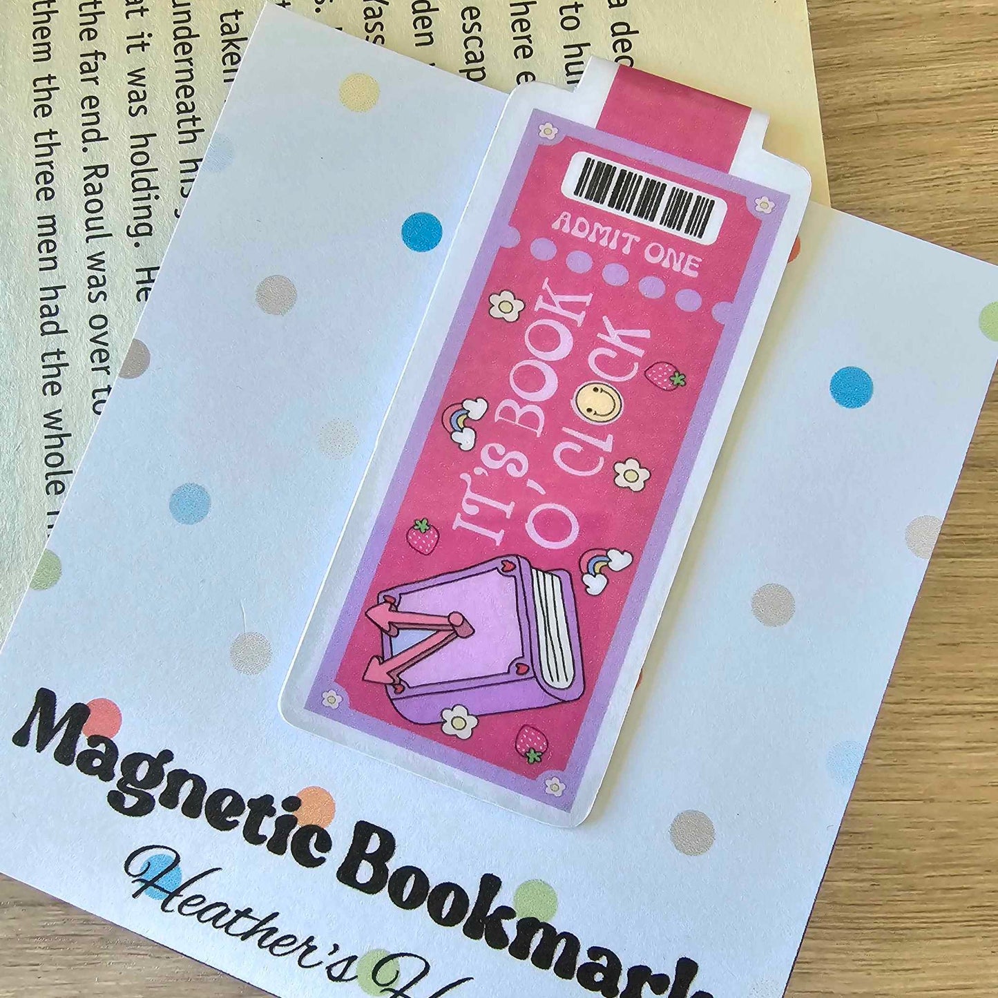 MAGNETIC BOOKMARK - IT'S BOOK O CLOCK