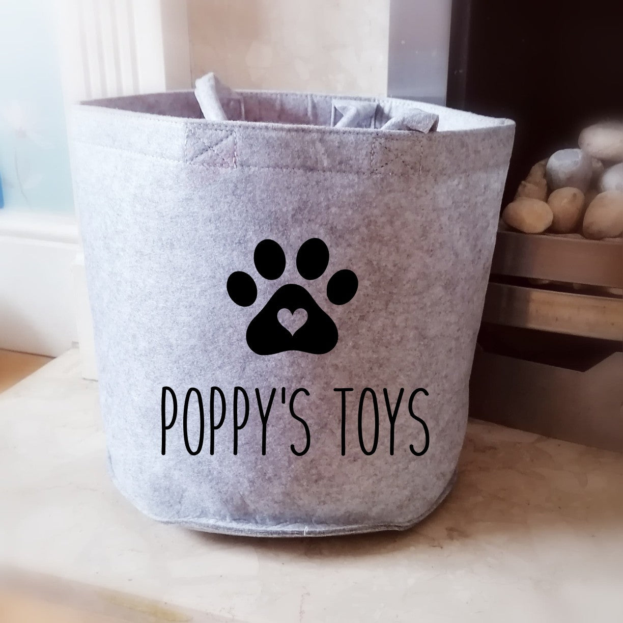 FELT TRUG - PET TOY STORAGE - PERSONALISED