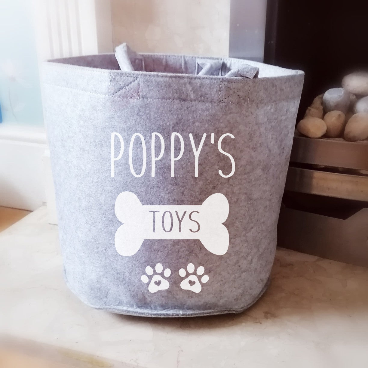 FELT TRUG - PET TOY STORAGE - PERSONALISED