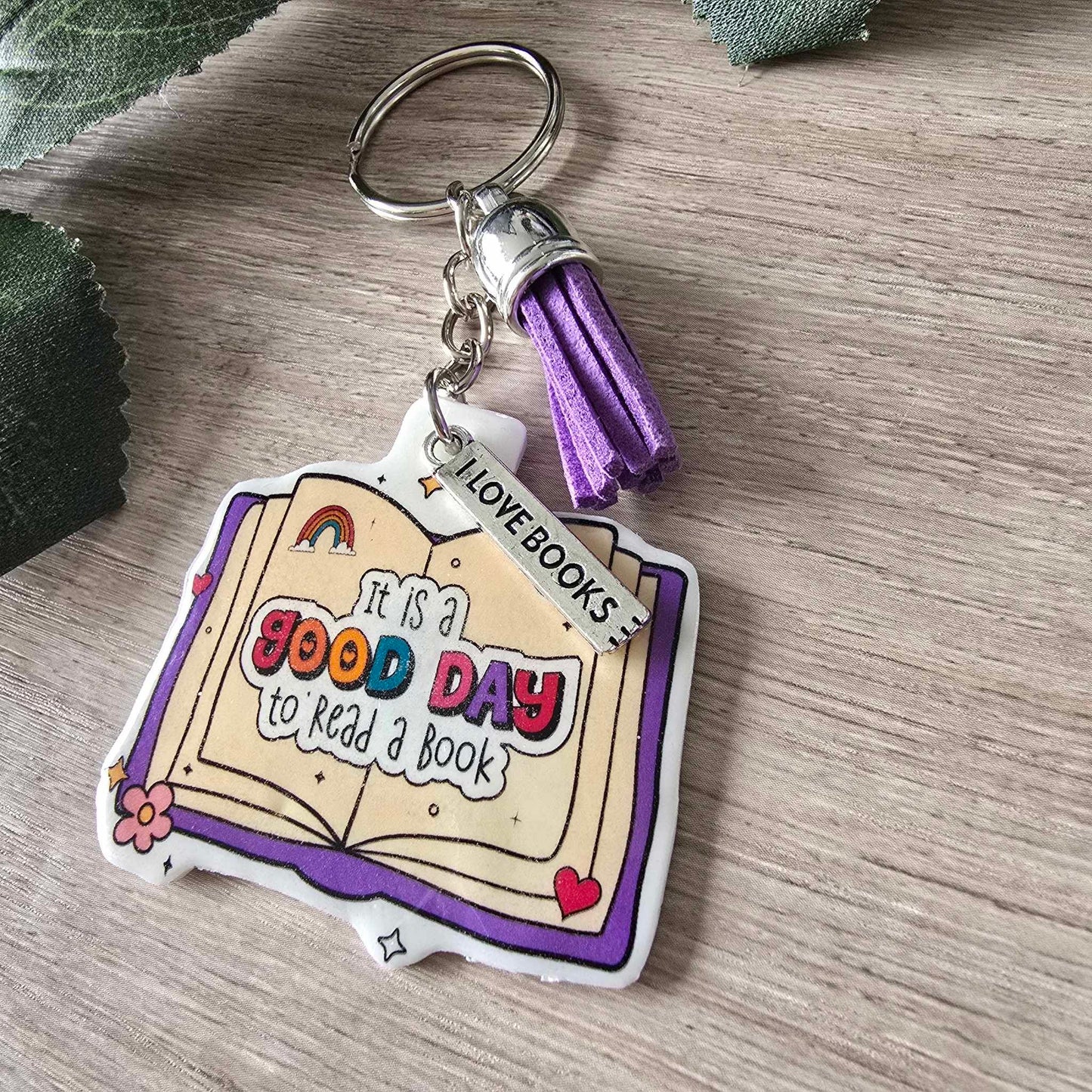 ITS A GOOD DAY TO READ KEYRING