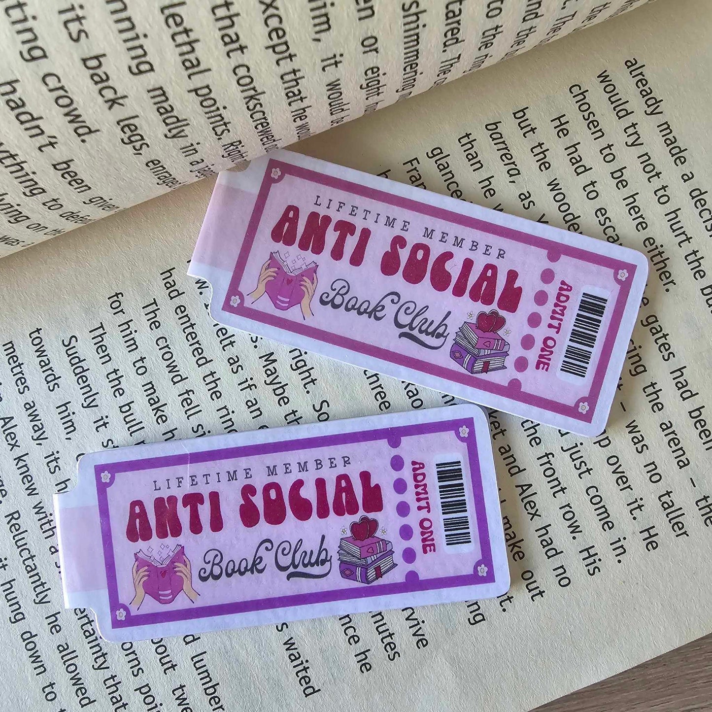 MAGNETIC BOOKMARK - ANTI SOCIAL BOOK CLUB