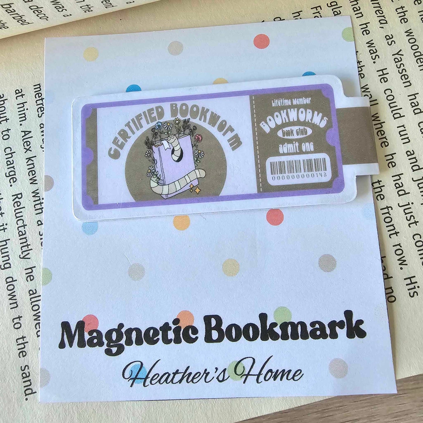 MAGNETIC BOOKMARK - CERTIFIED BOOKWORM