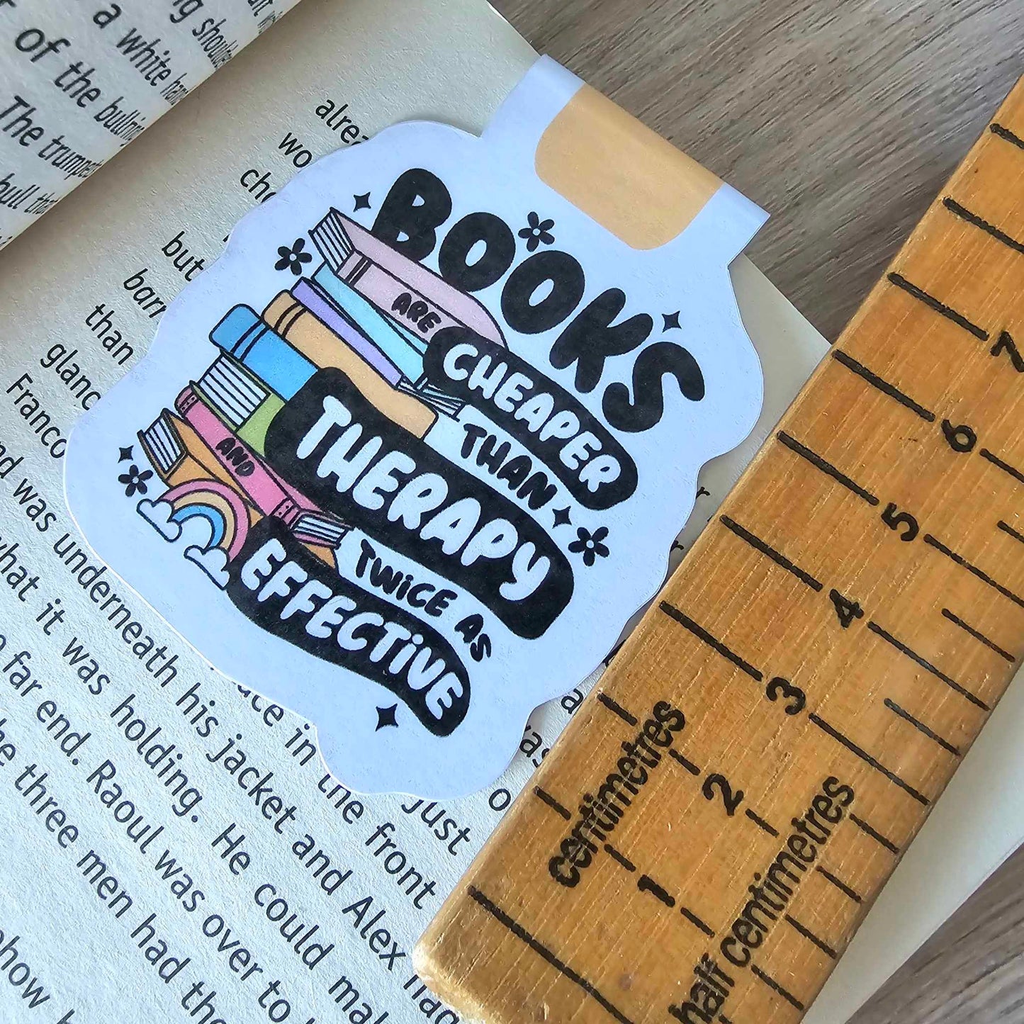 MAGNETIC BOOKMARK - BOOKS-CHEAPER THAN THERAPY