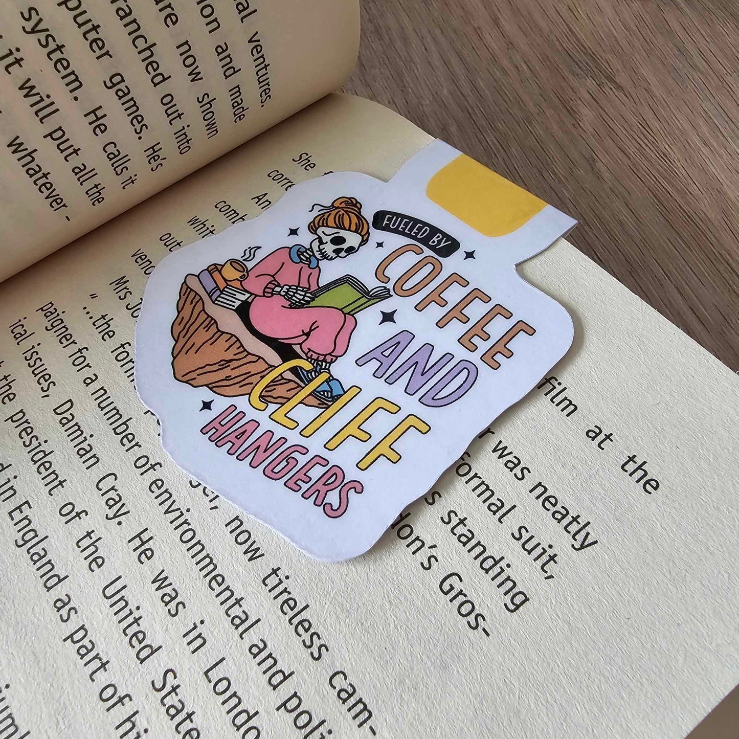 MAGNETIC BOOKMARK - COFFEE AND CLIFF HANGERS