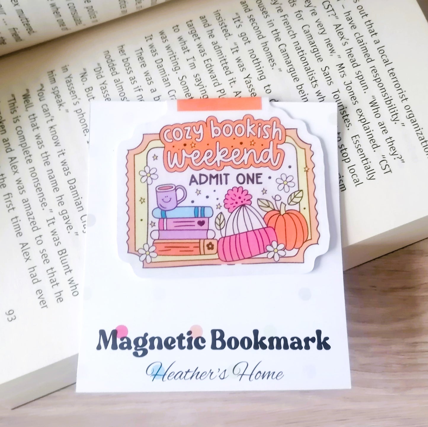 MAGNETIC BOOKMARK - COSY BOOKISH WEEKEND