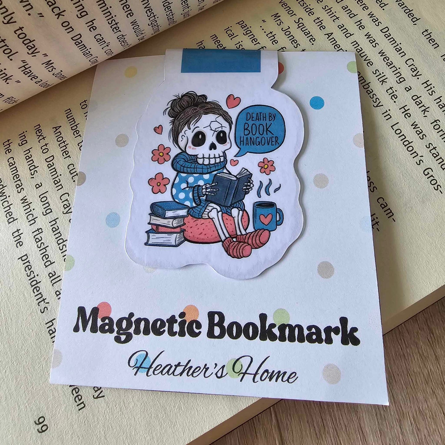 MAGNETIC BOOKMARK - DEATH BY BOOK HANGOVER