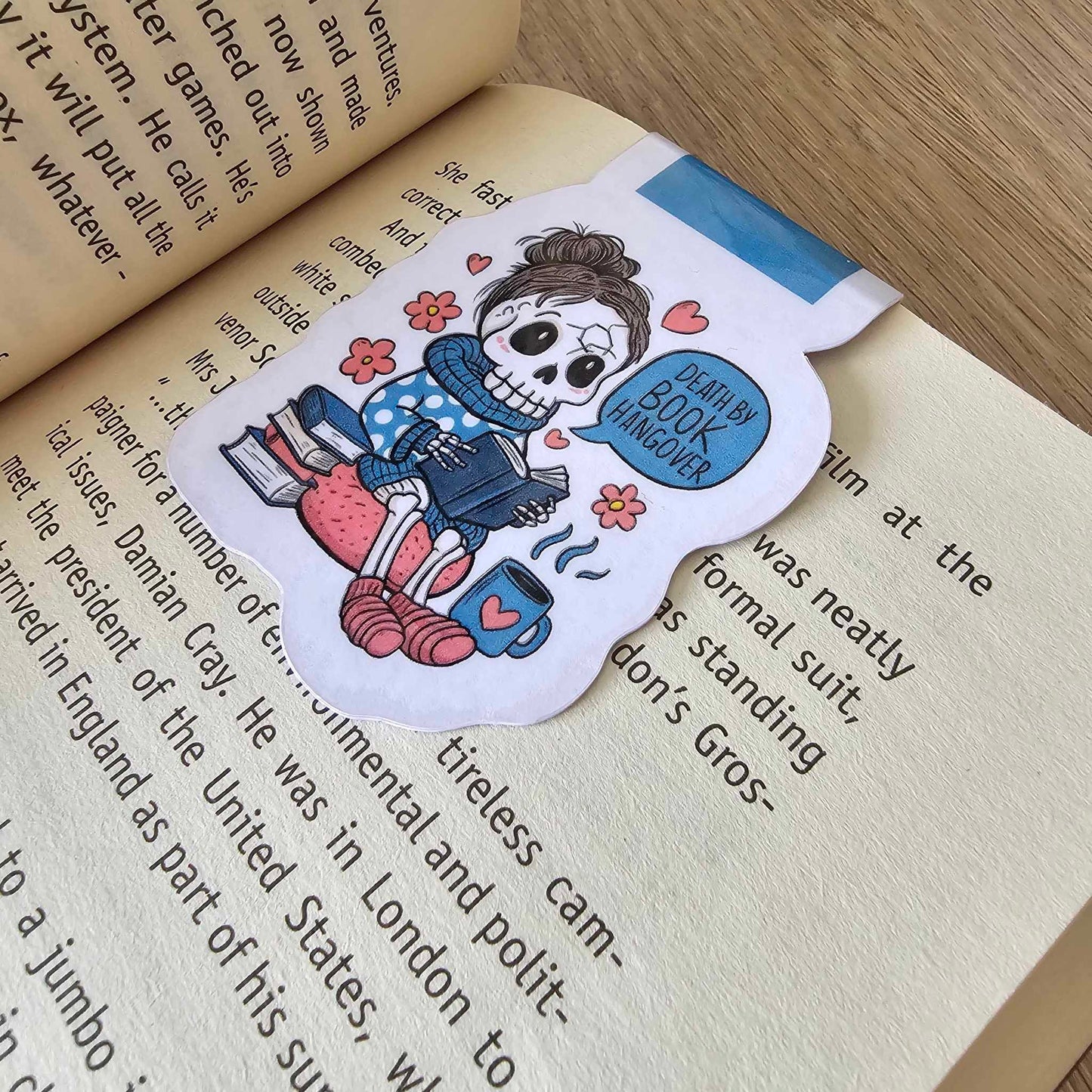 MAGNETIC BOOKMARK - DEATH BY BOOK HANGOVER