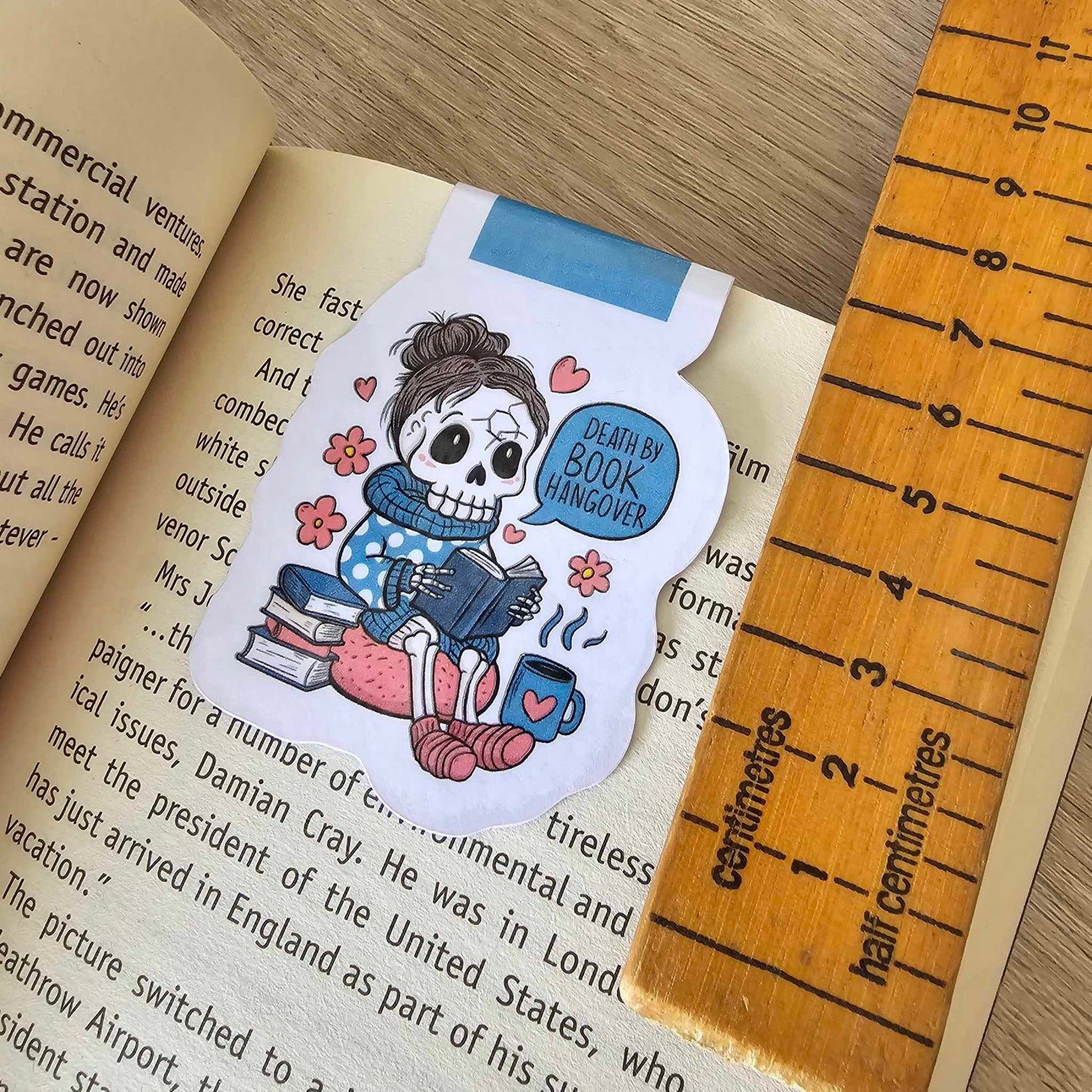 MAGNETIC BOOKMARK - DEATH BY BOOK HANGOVER