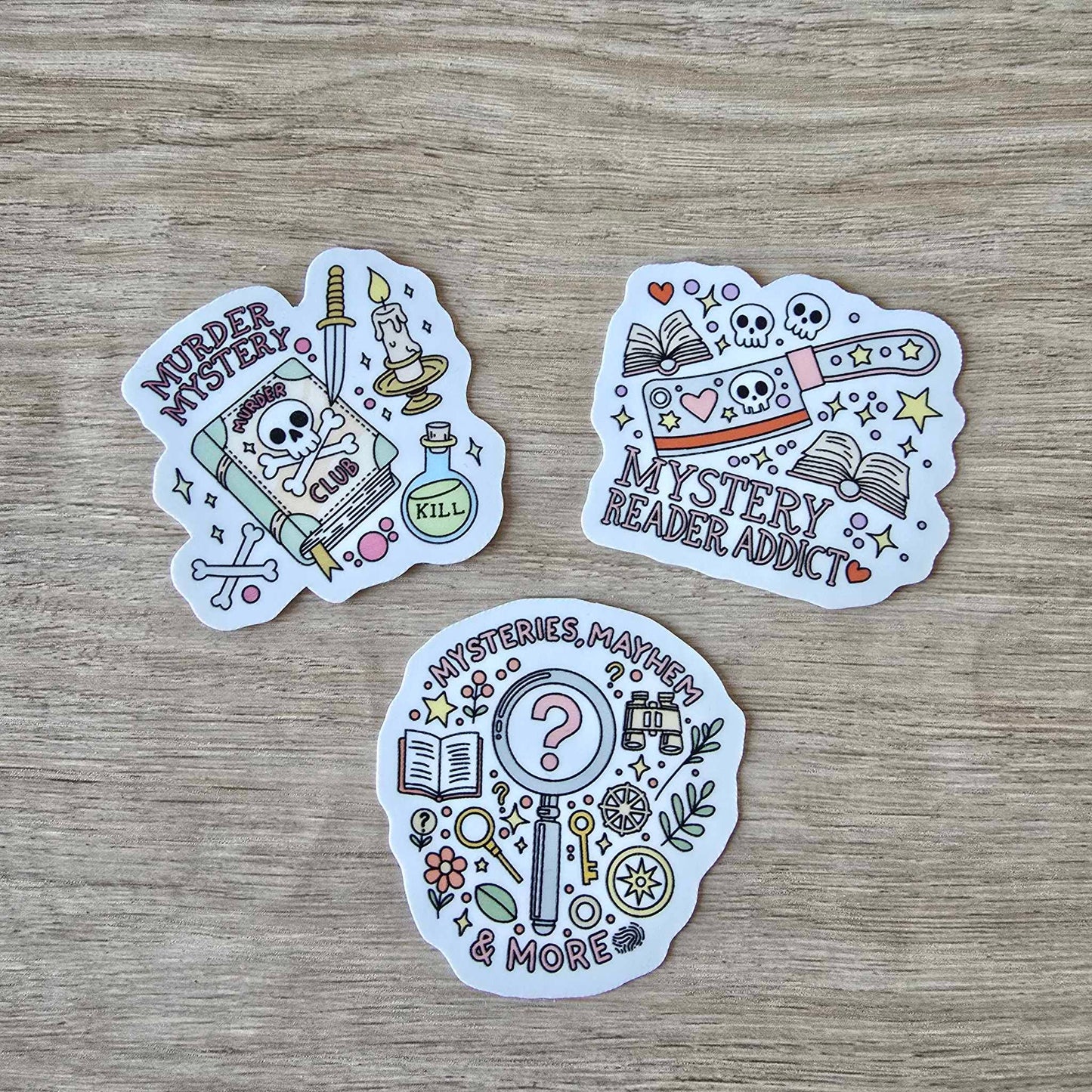 MYSTERY READER STICKERS X 3
