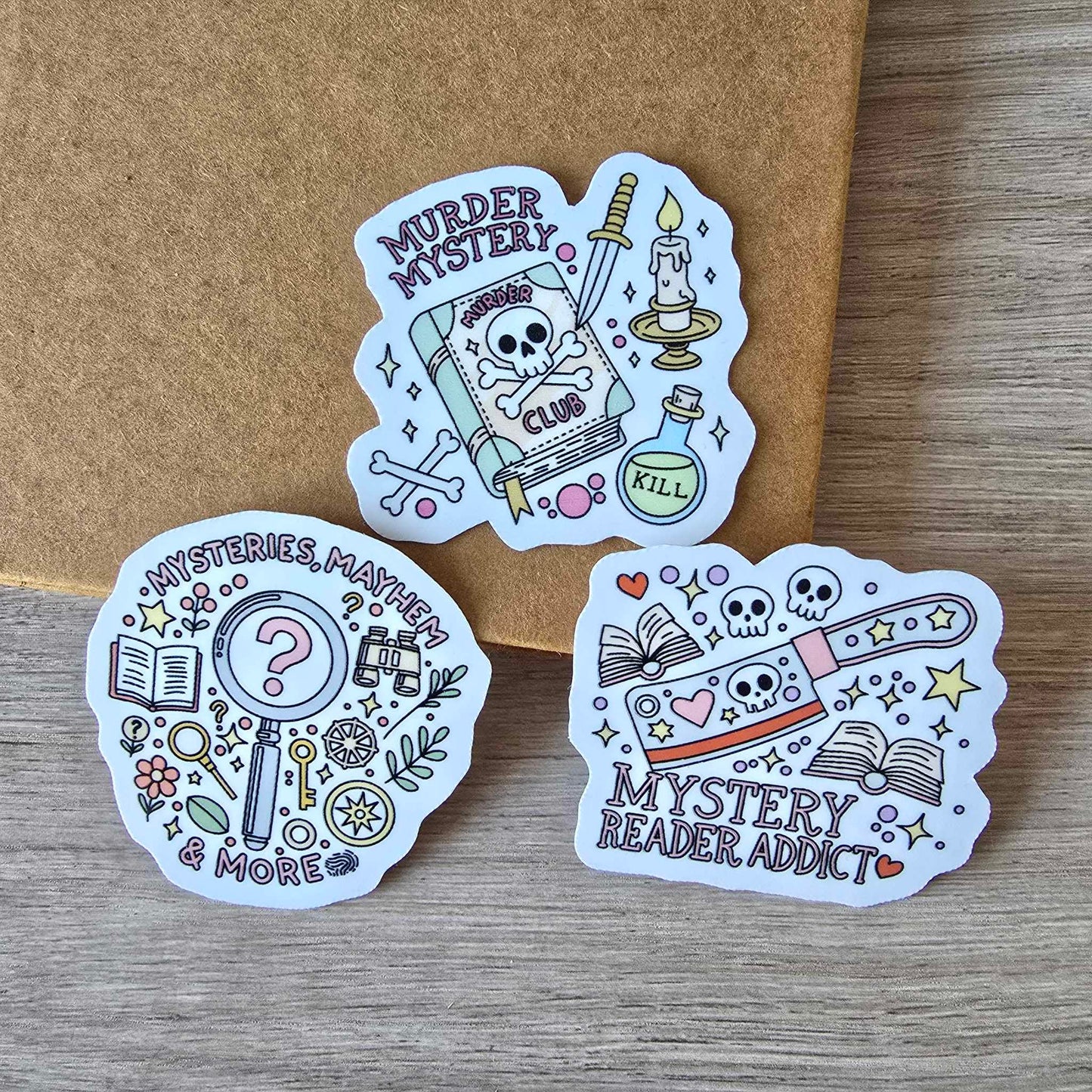 MYSTERY READER STICKERS X 3