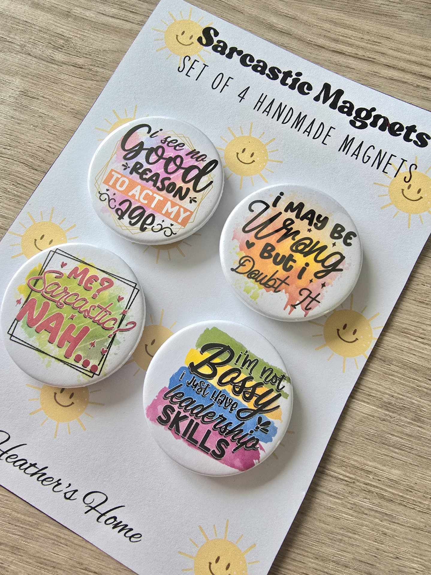 SARCASTIC QUOTES MINI MAGNET SET