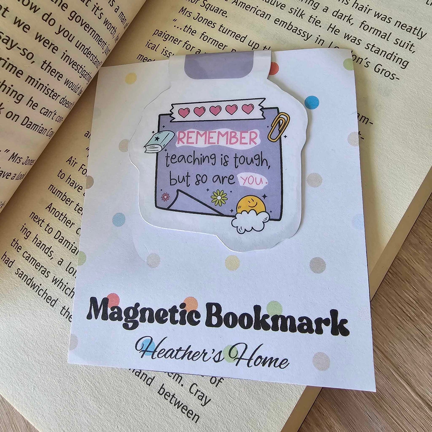 MAGNETIC BOOKMARK - TEACHER - TEACHING IS TOUGH