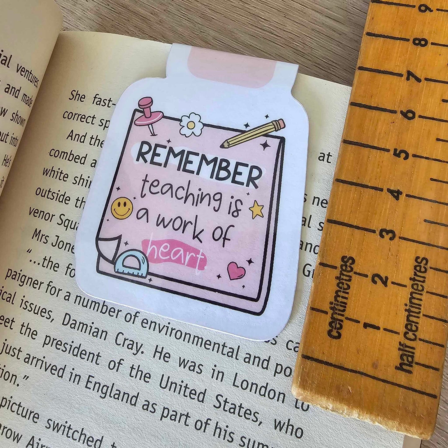 MAGNETIC BOOKMARK - TEACHER - WORK OF HEART