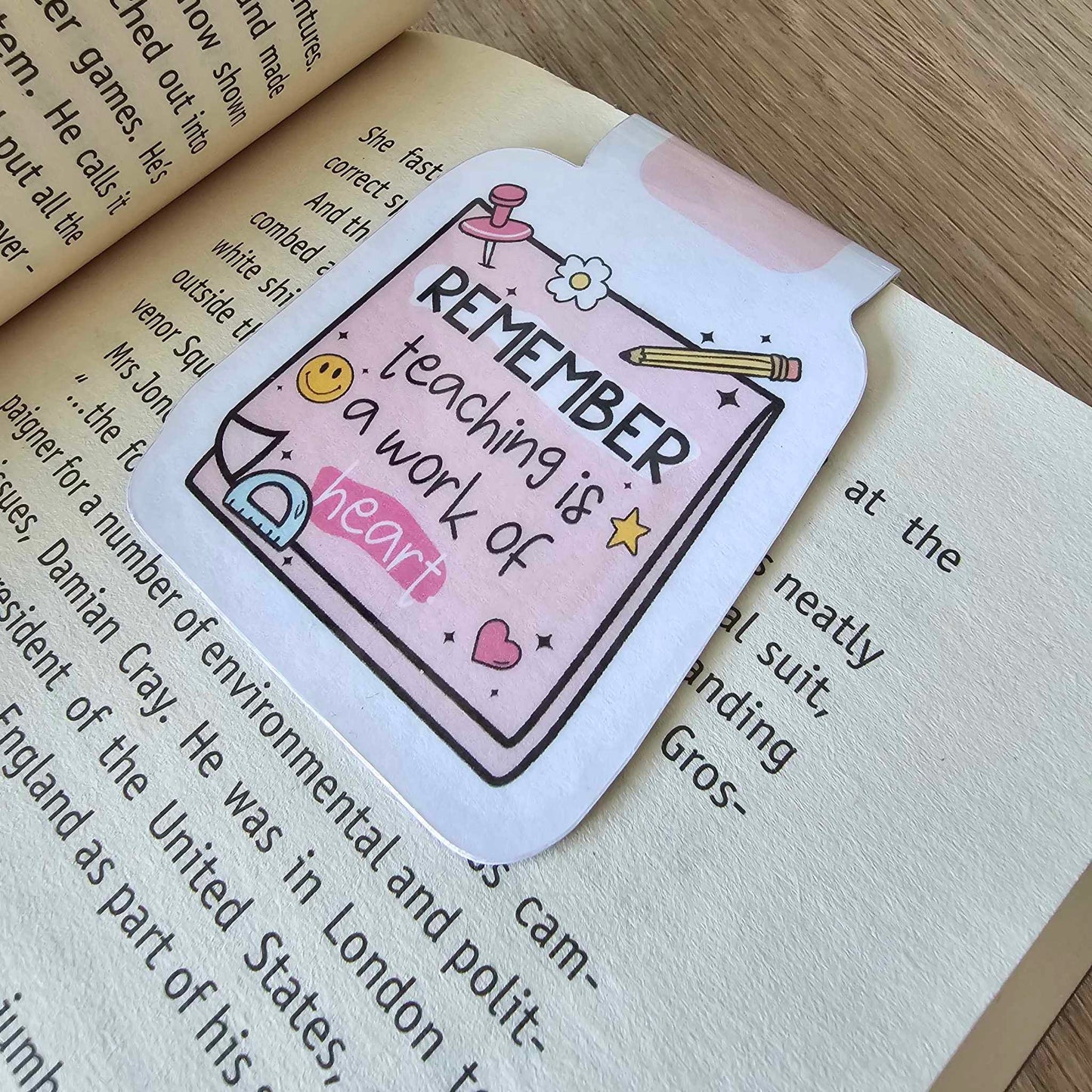 MAGNETIC BOOKMARK - TEACHER - WORK OF HEART