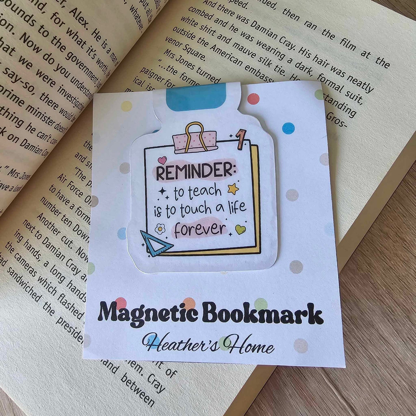MAGNETIC BOOKMARK - TEACHER - TOUCH A LIFE