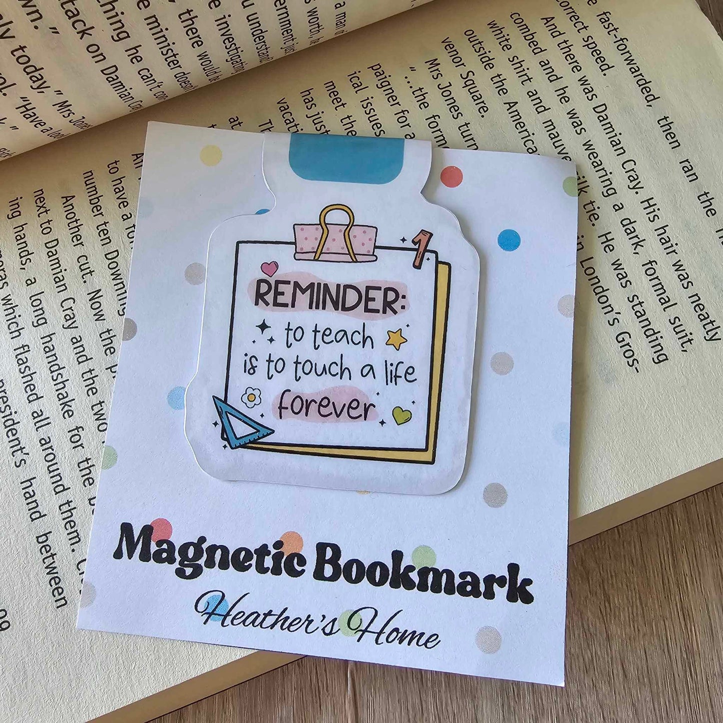 MAGNETIC BOOKMARK - TEACHER - TOUCH A LIFE
