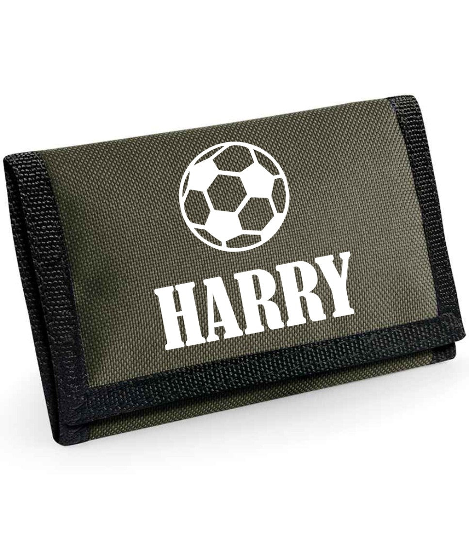 Football theme wallet - personalised