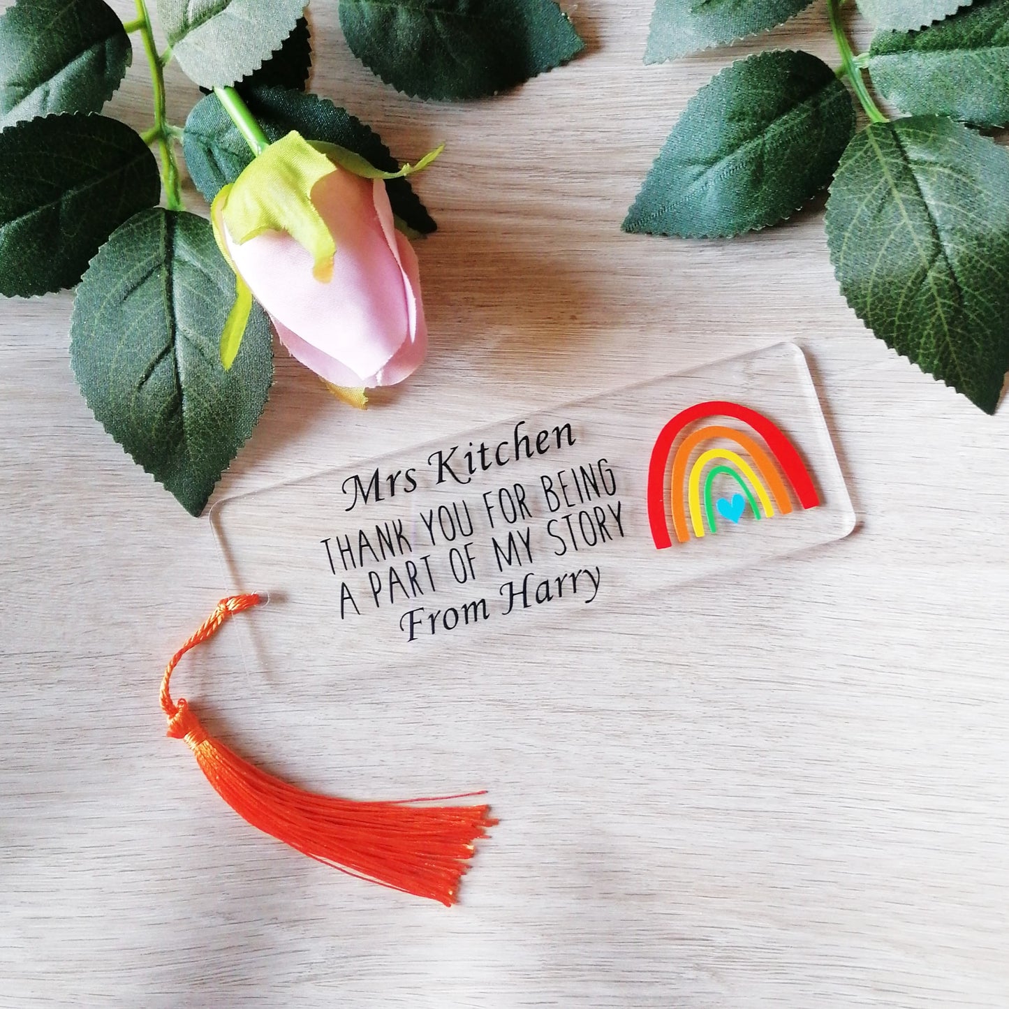 teacher book mark gift thank you gift end of term gift teacher ta school apple gift acrylic teacher gift