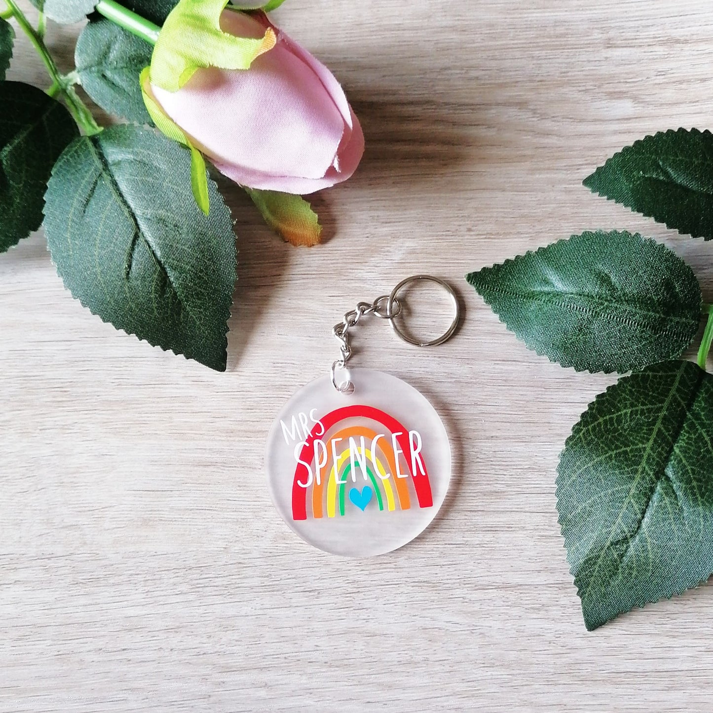 teacher keyring thank you gift end of term gift teacher ta school apple gift acrylic teacher gift