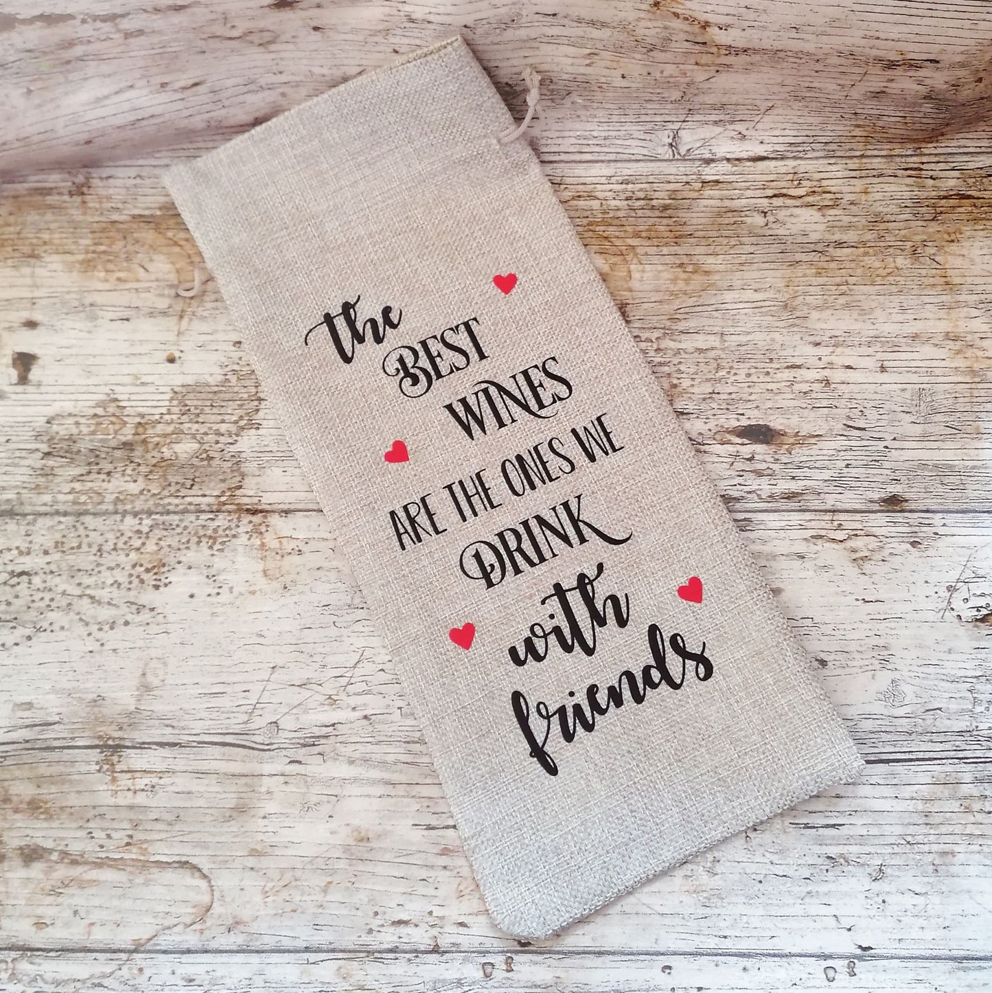 the best wines are the ones we drink with friends wine bottle bag wine bottle gift bag friends gift birthday treat