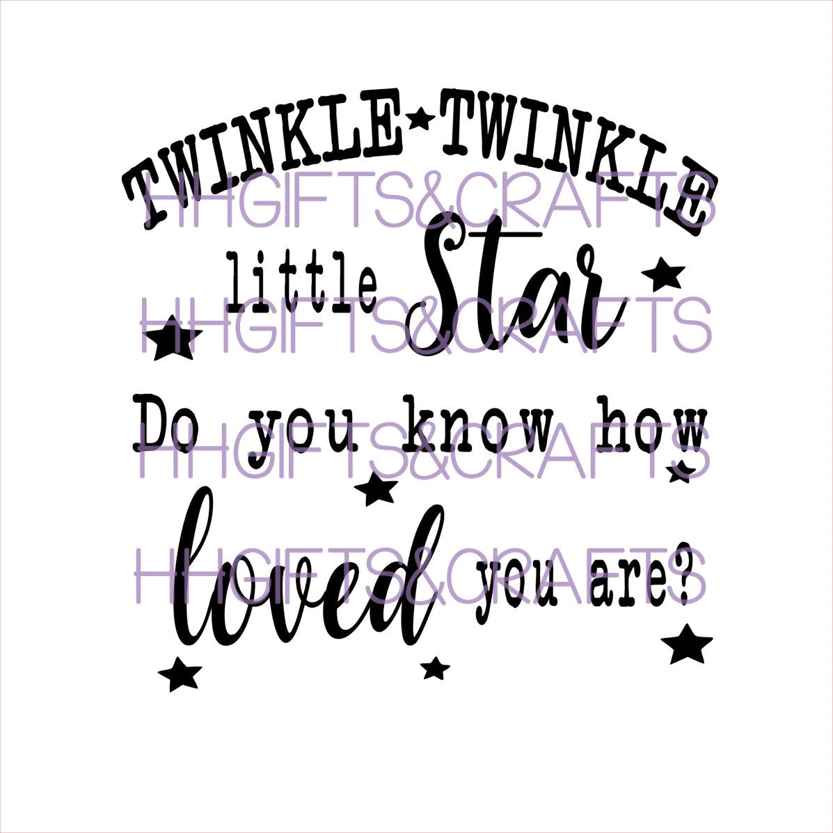 CB02 - TWINKLE TWINKLE (design 1) - FRAME VINYL