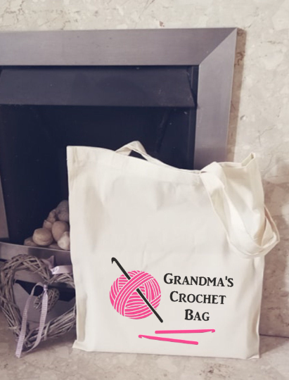 personalised crochet stuff bag tote yarn bag gift crochet knitting gift