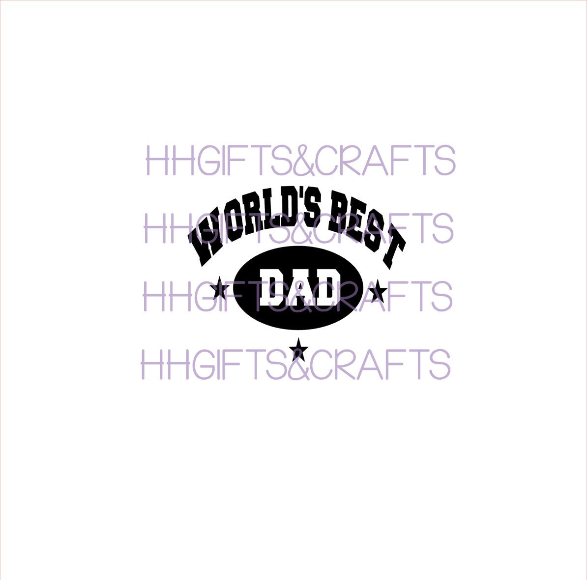 DA 029- WORLDS BEST DAD - SMALL VINYL