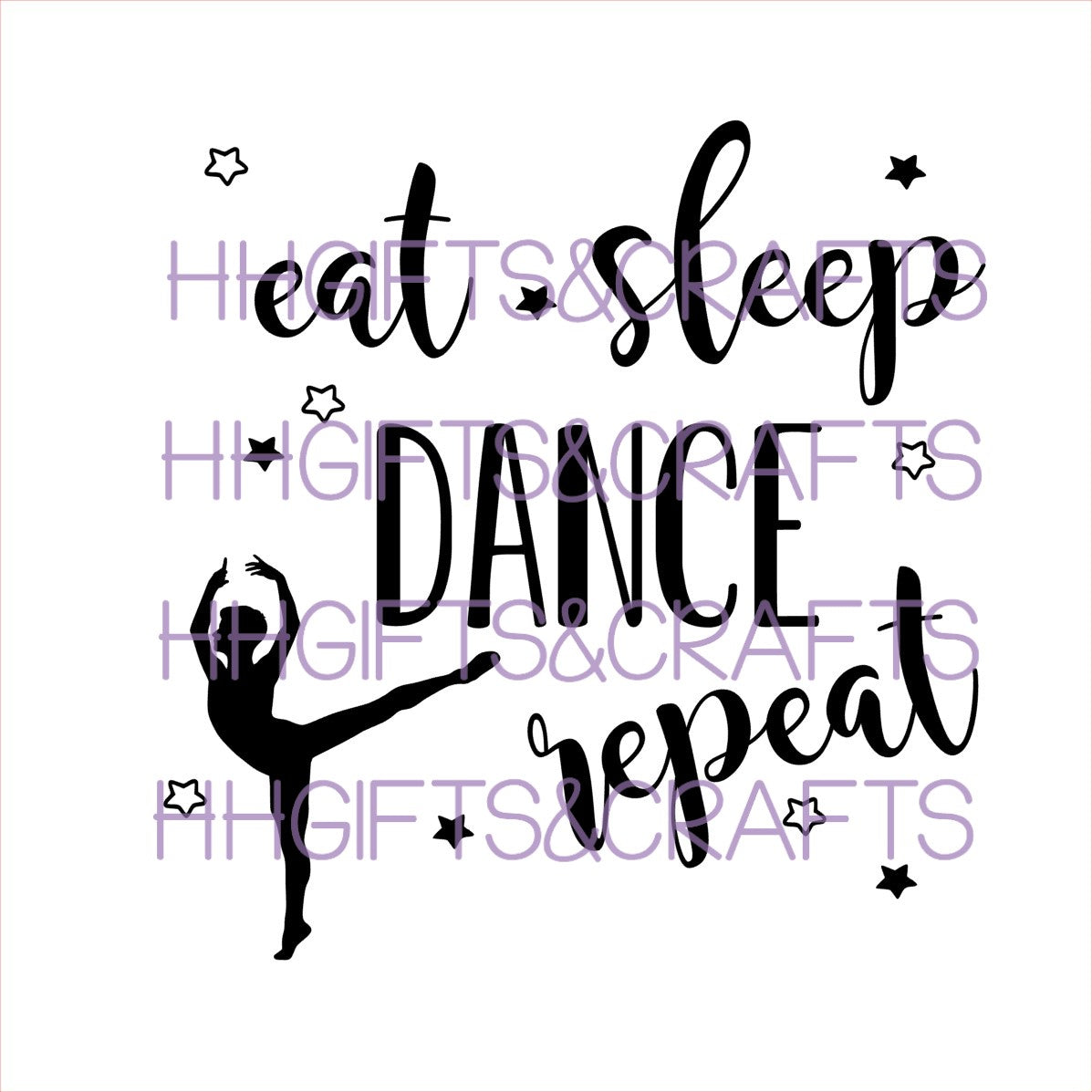 DC03 - Dance - eat sleep dance repeat (design2) - FRAME VINYL